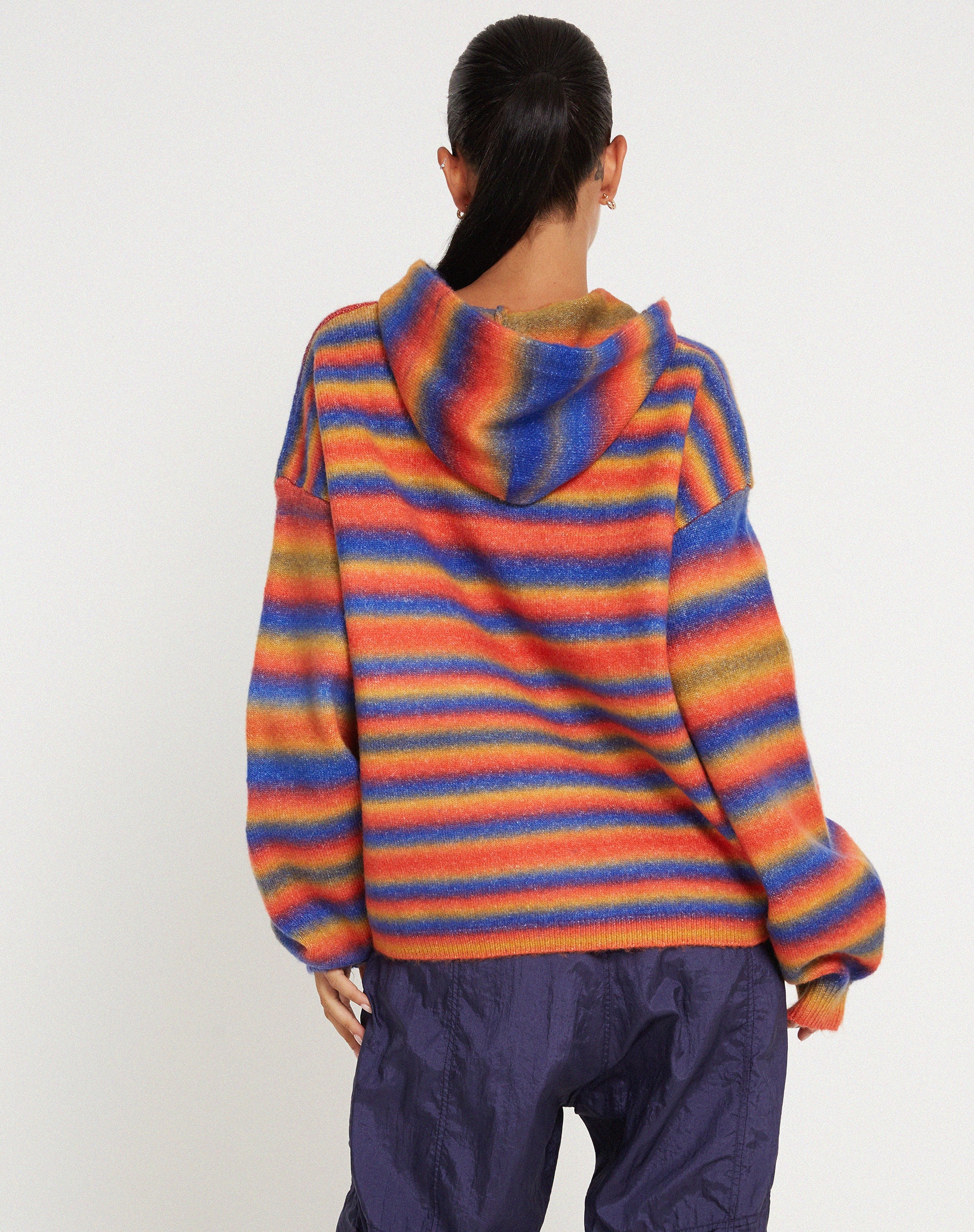 Ehsan Hoodie in Red Mix Stripe - Awmao