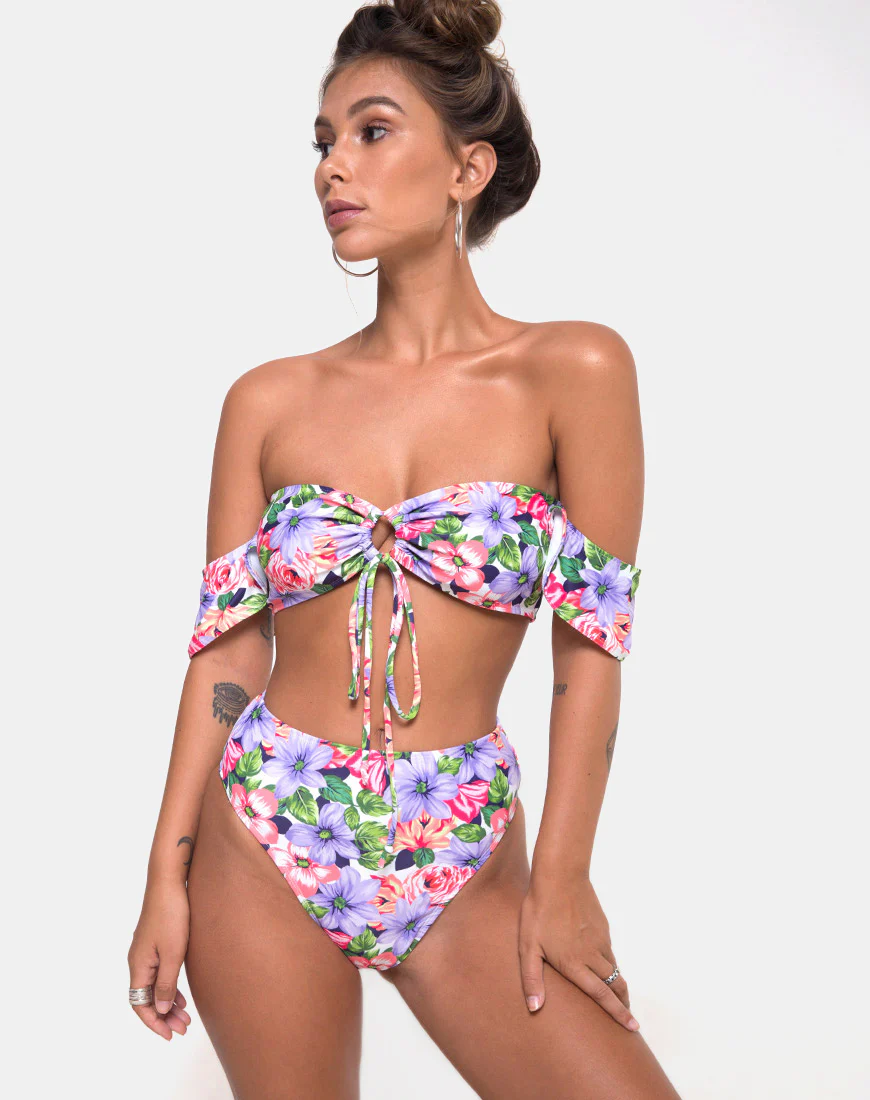 Carmella Bikini Top in Spring Fling - Awmao