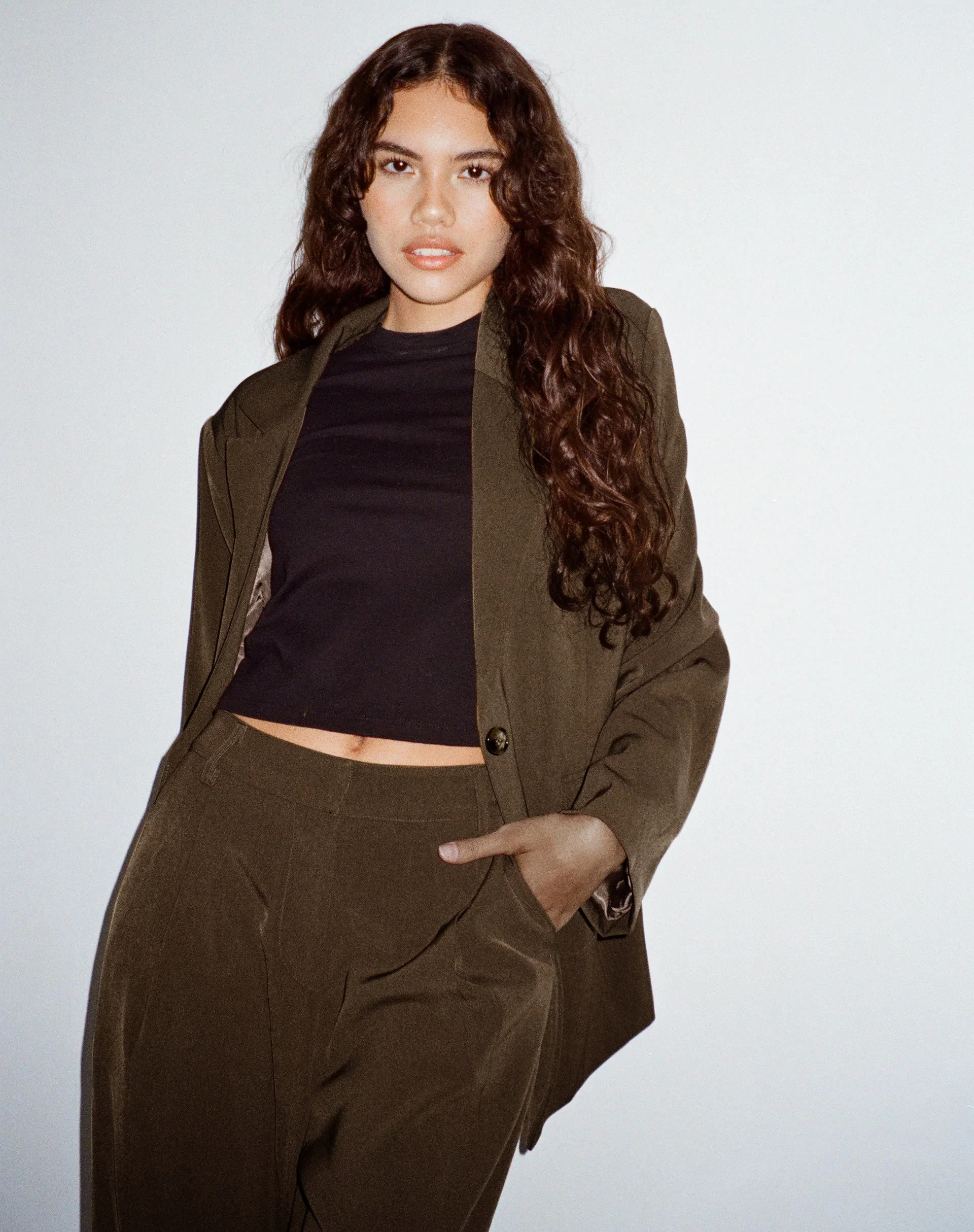 Maiwa Blazer in Tailoring Truffle - Awmao