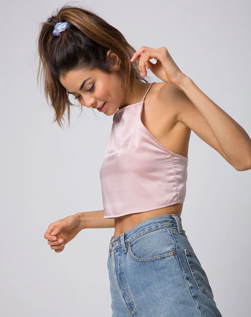 Fair Cami Top in Satin Blush - Awmao