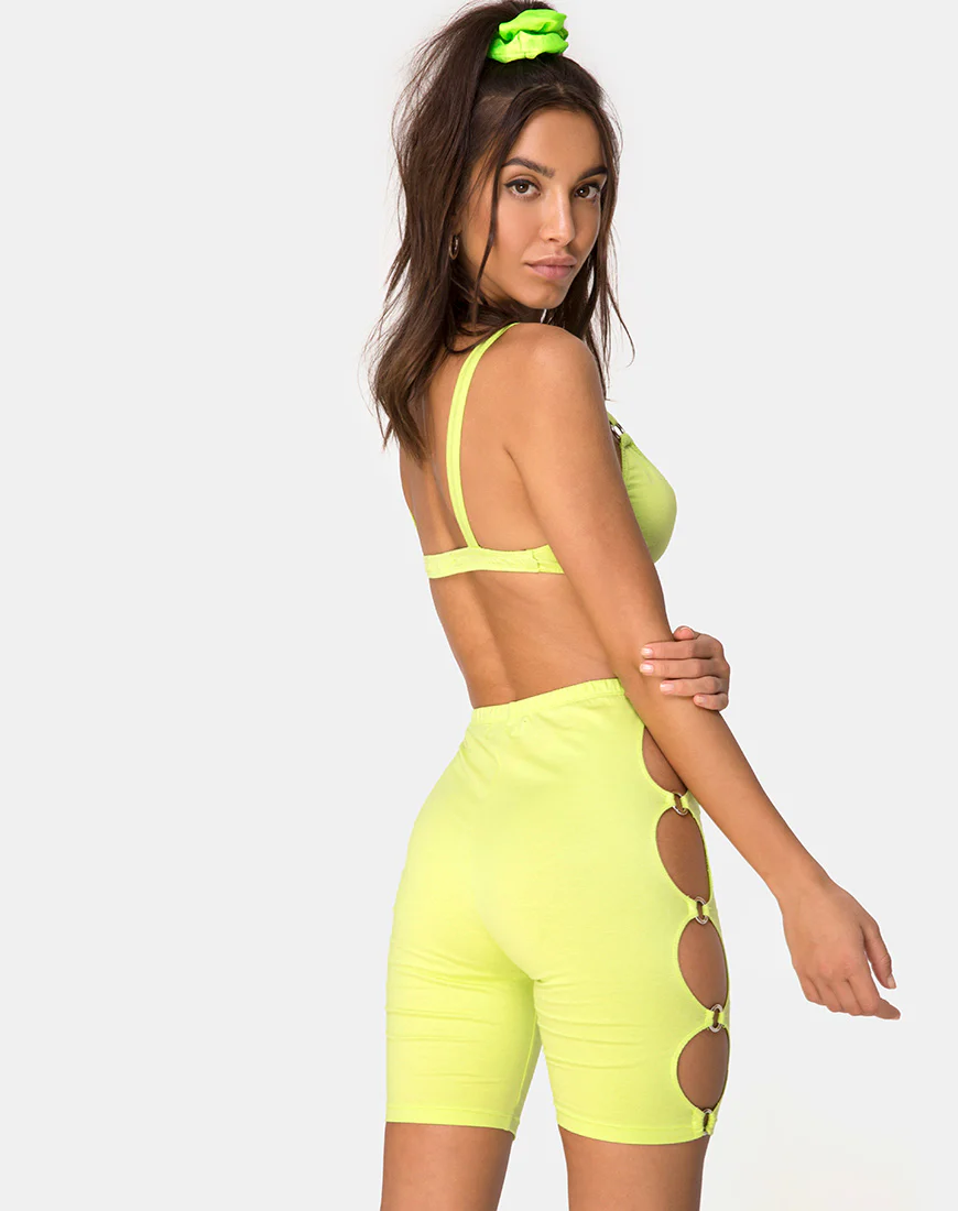 Chiel Cycle Short in Lime - Awmao
