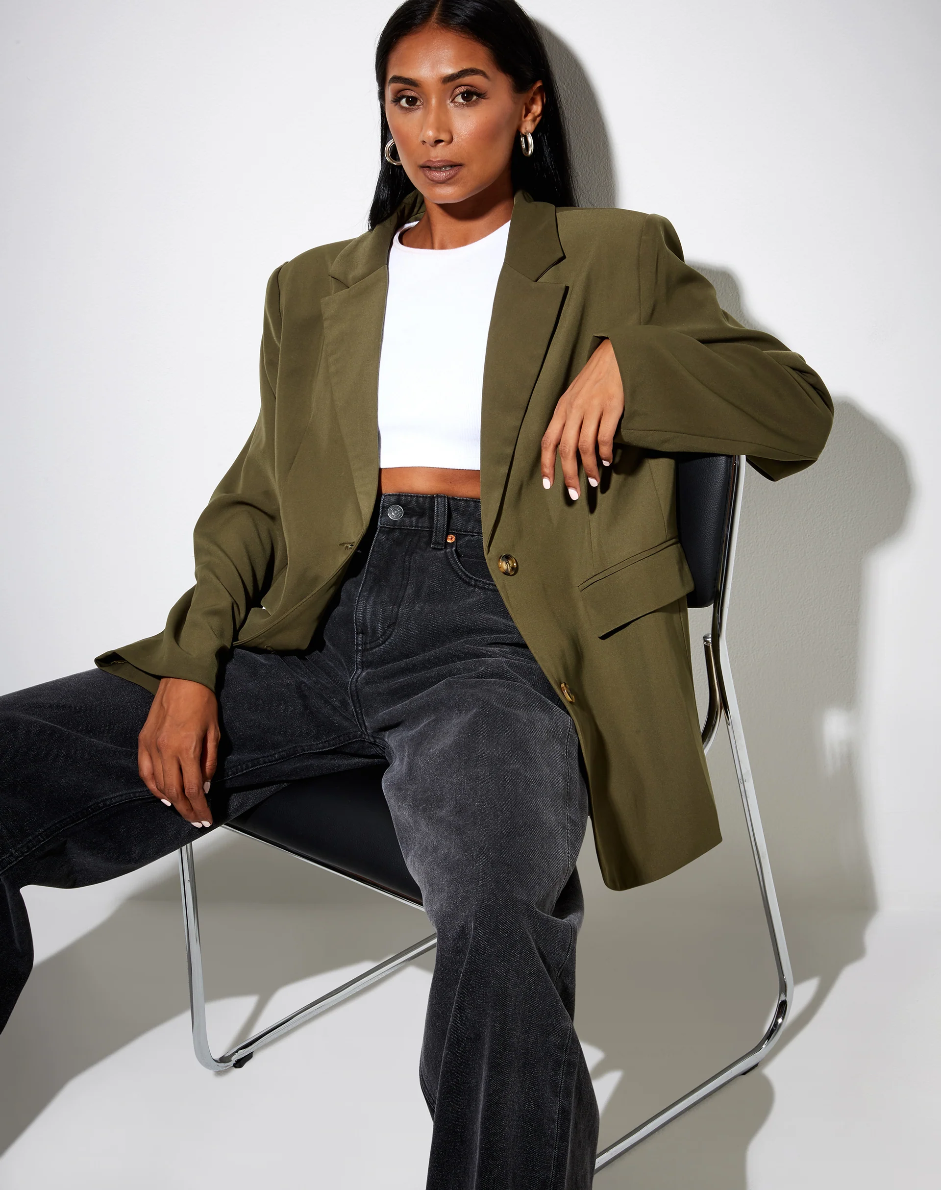 Maiwa Blazer in Khaki - Awmao