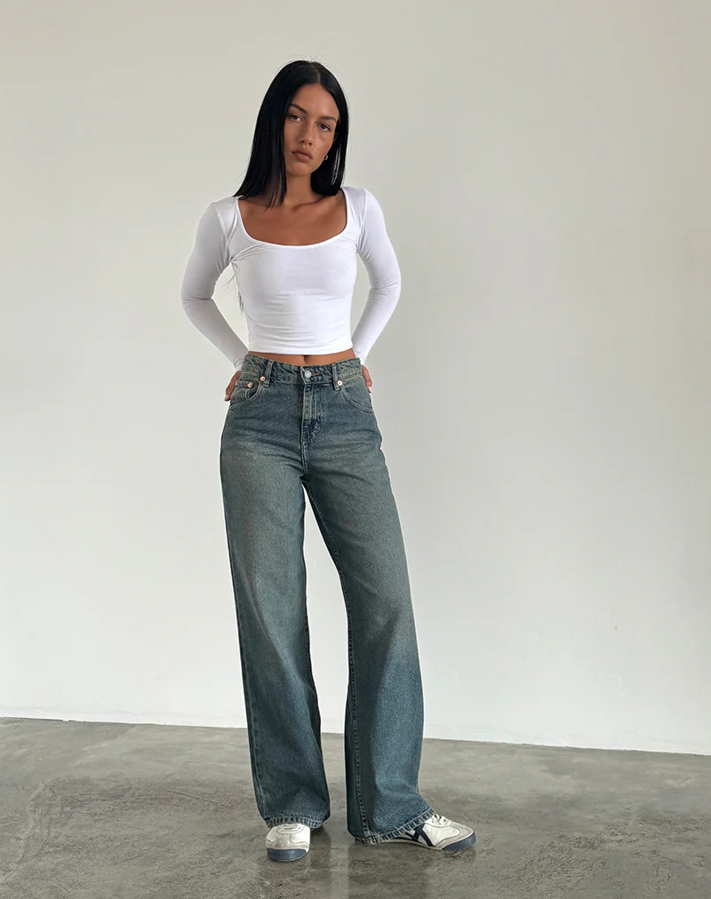 Parallel Jeans in Brown and Blue Acid - Awmao