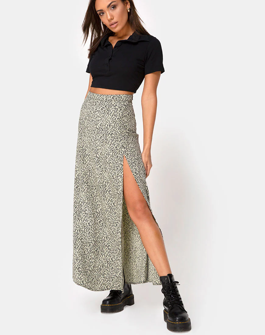 Shayk Maxi Skirt in Mini Jaguar - Awmao