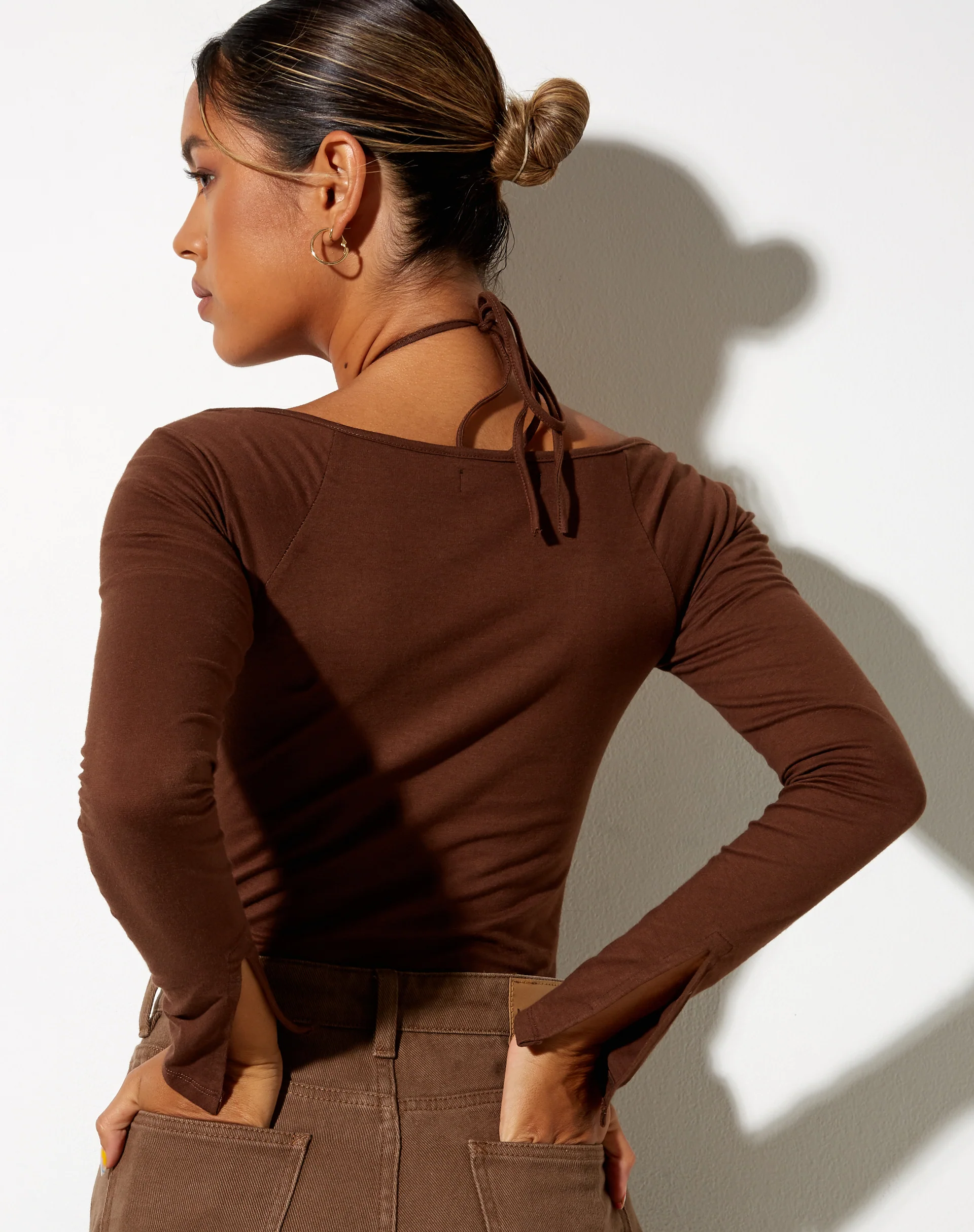 Lasira Bodice in Lycra Cocoa - Awmao