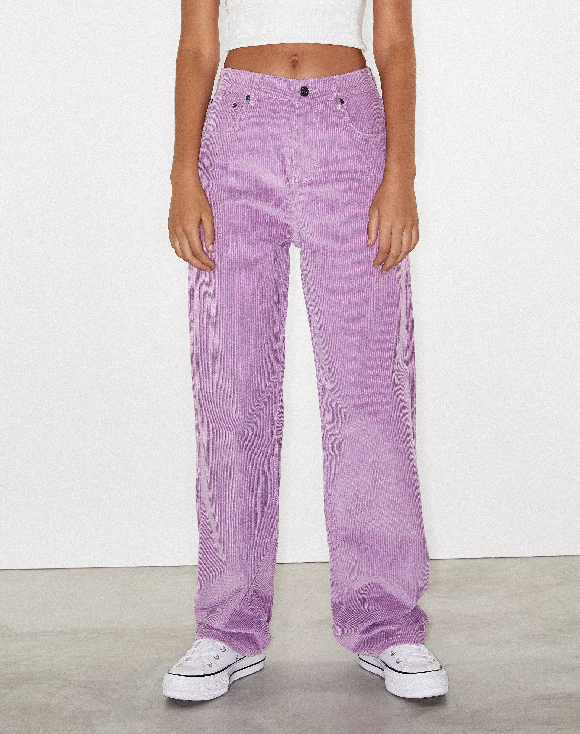 Parallel Trouser in Cord Lilac - Awmao