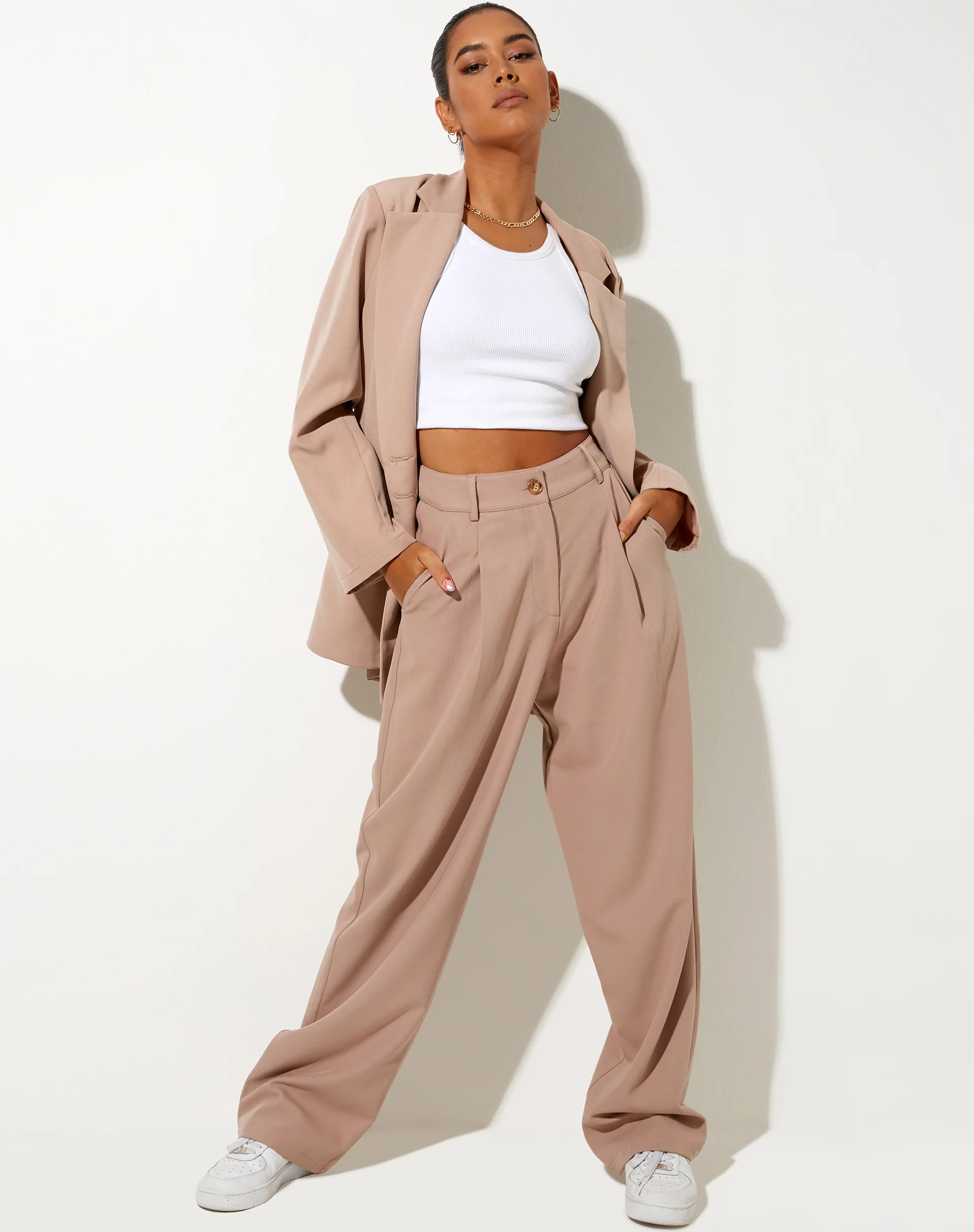 Sakila Trouser in Tailoring Dusty Lilac - Awmao