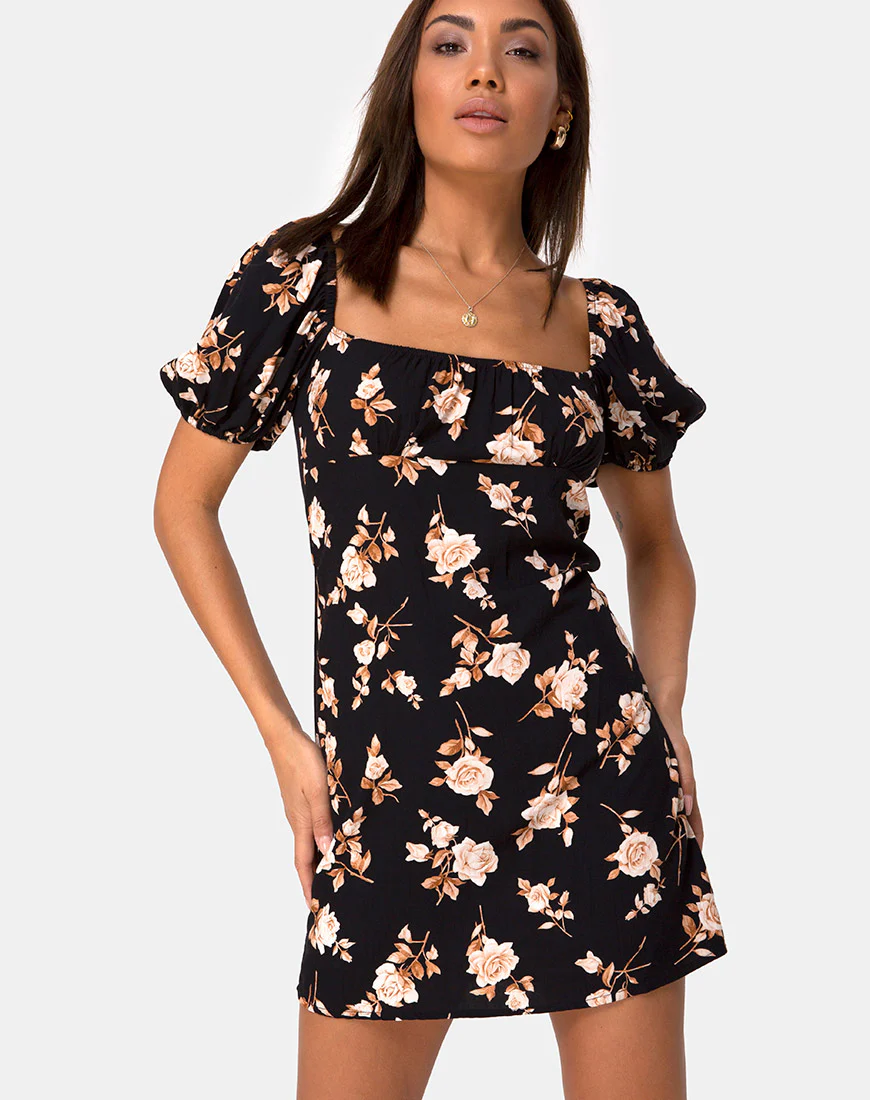 Mafie Dress in Peach Rose - Awmao