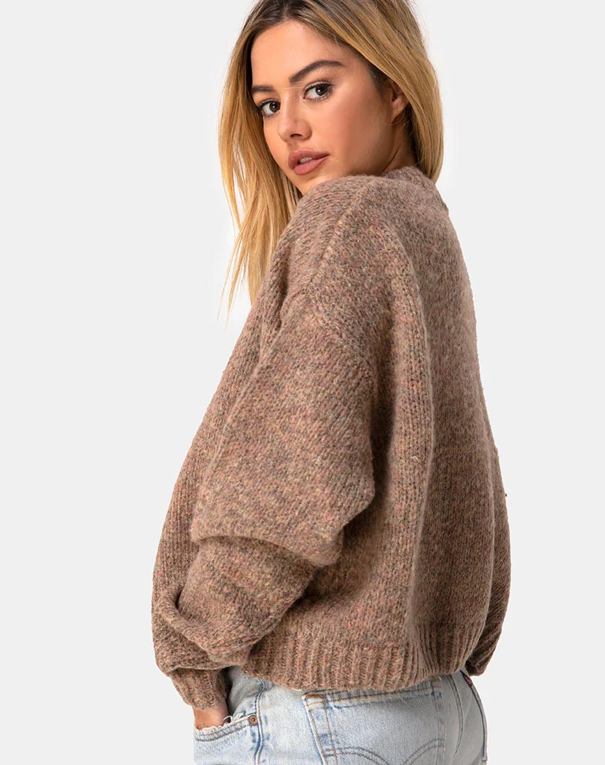 Margo Jumper in Knit Tan - Awmao