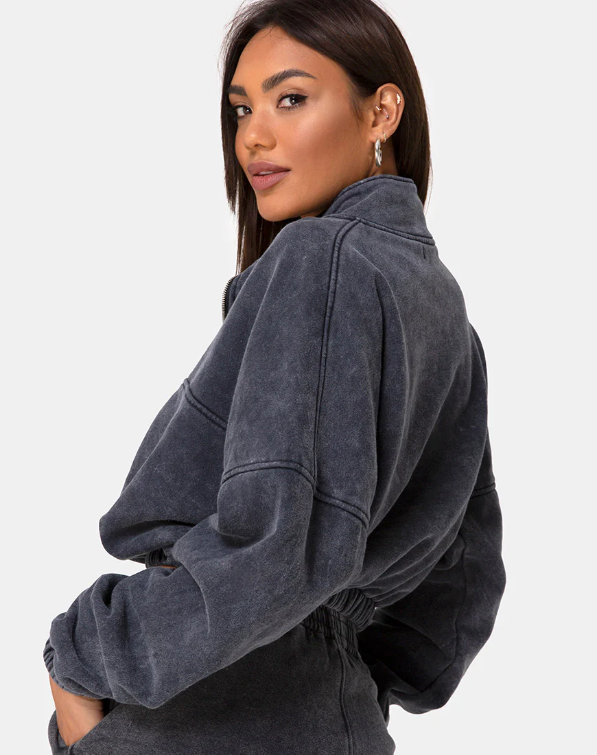 Nance Top in Black Wash - Awmao