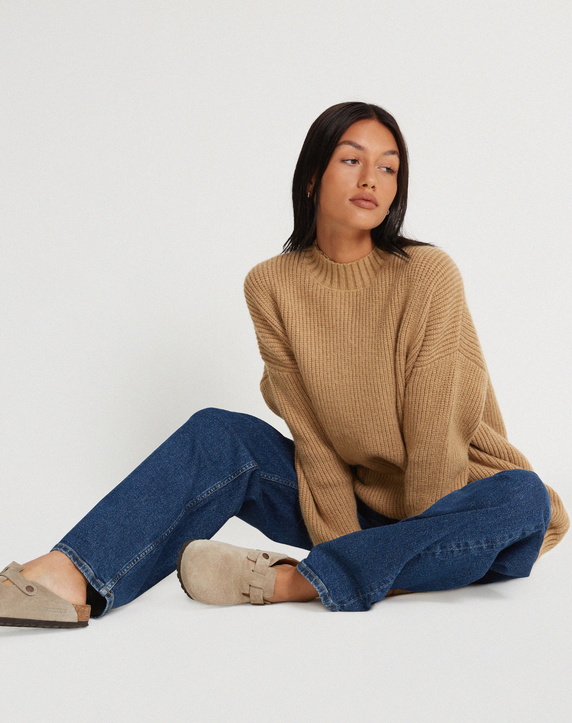 Mody Jumper in Tan Rib - Awmao