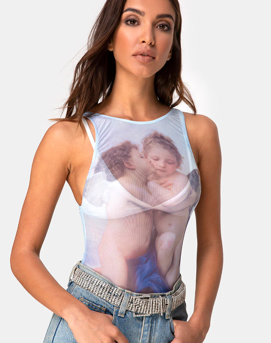 Acrea Bodice in Cherub Kiss Blue - Awmao