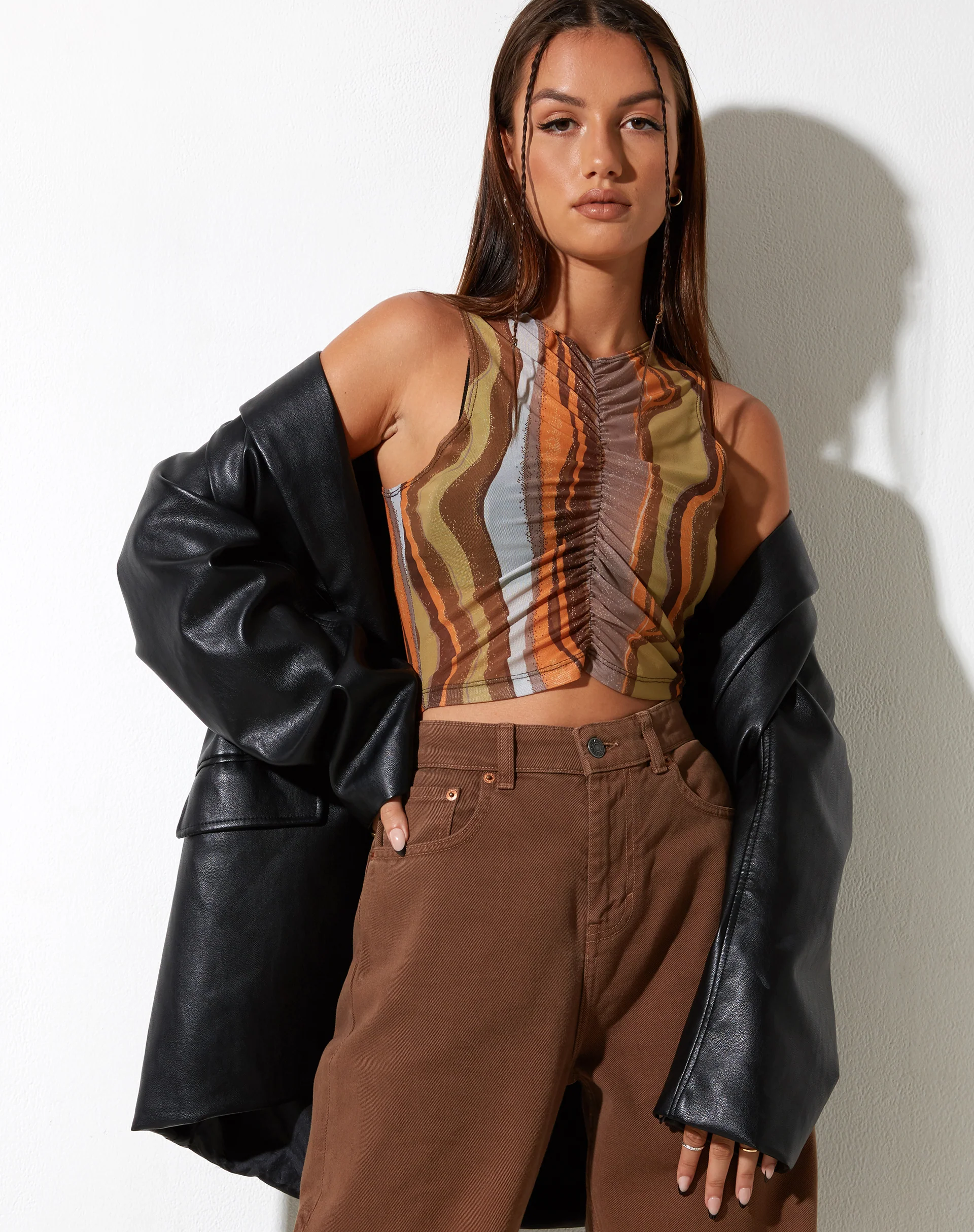 Birka Vest Top in Earthy Gradient - Awmao