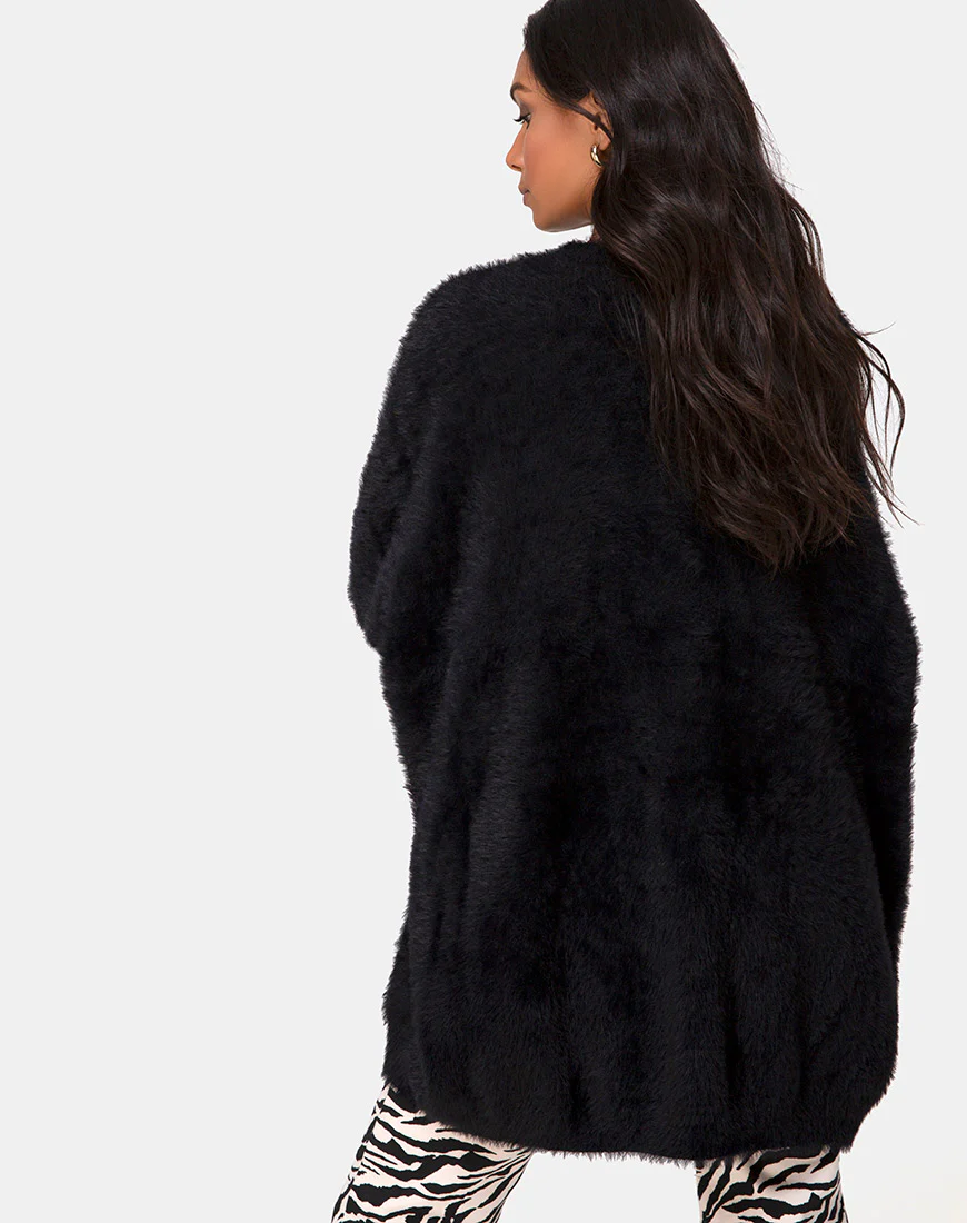 Edgen Jumper in Knit Black - Awmao