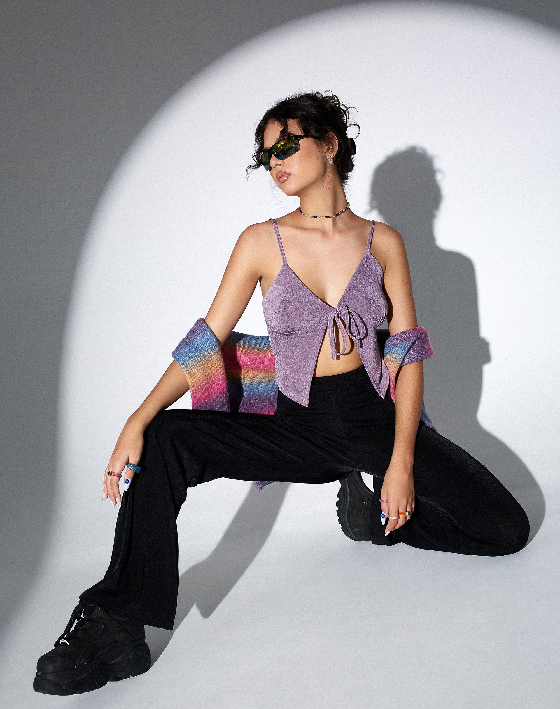 Rumak Cami Top in Crepe Lavender - Awmao