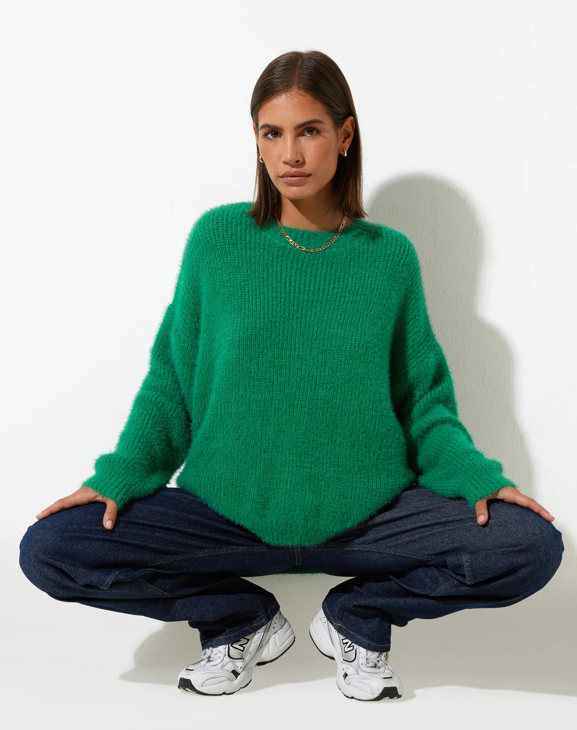 Bondy Jumper in Knit Kelly Green - Awmao