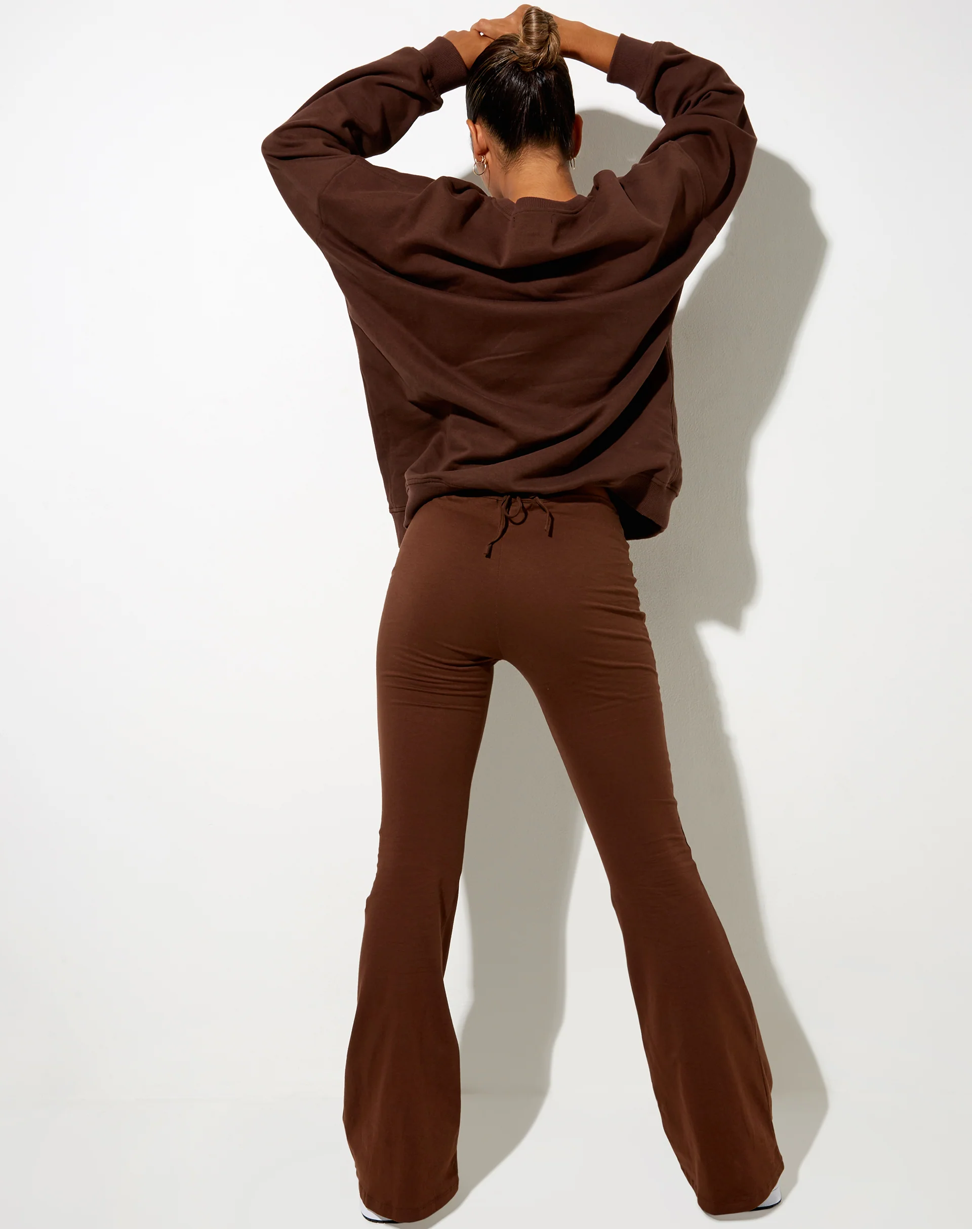 Sekar Flare Trouser in Cocoa - Awmao