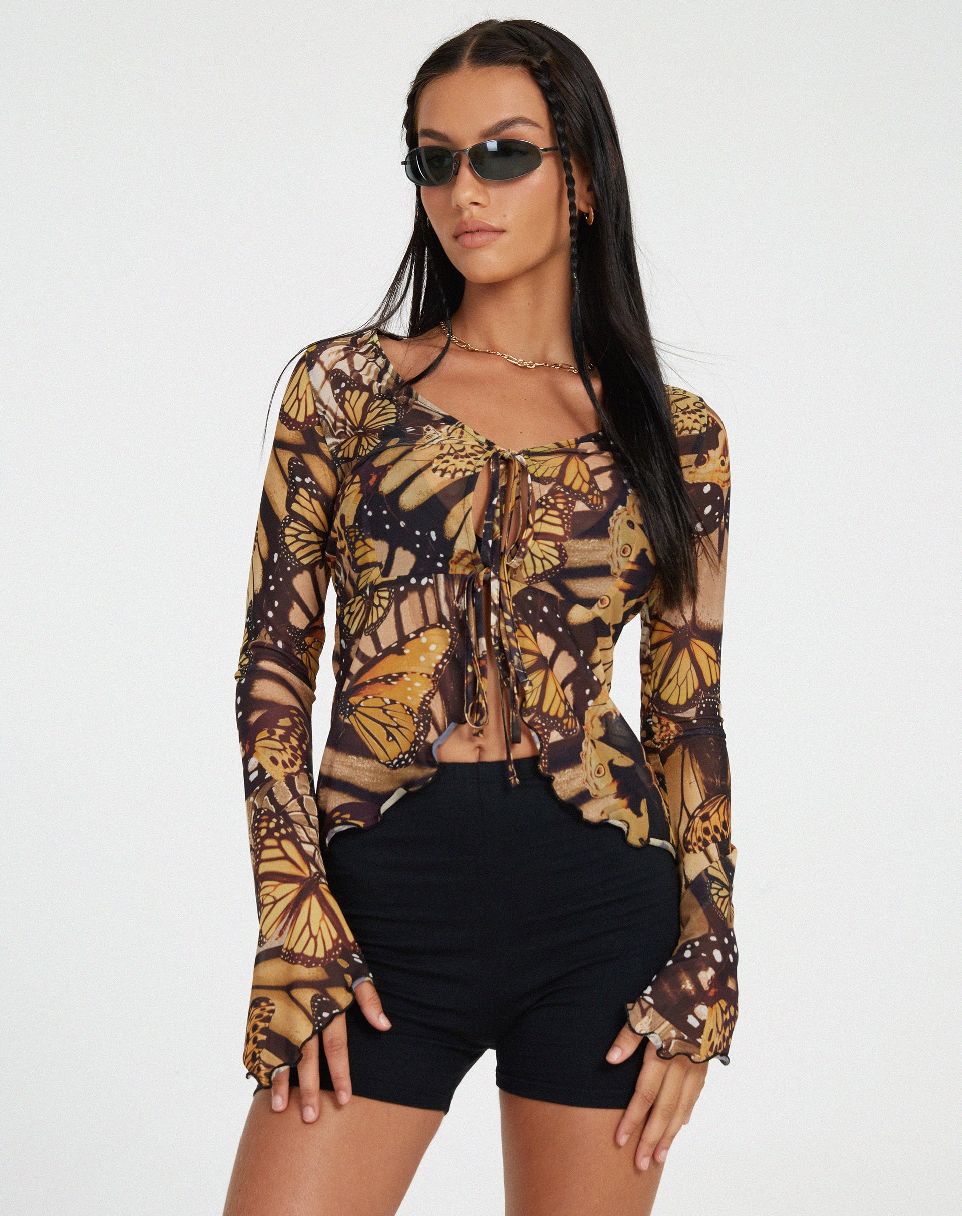 Sansa Cardi in Butterfly Gold - Awmao