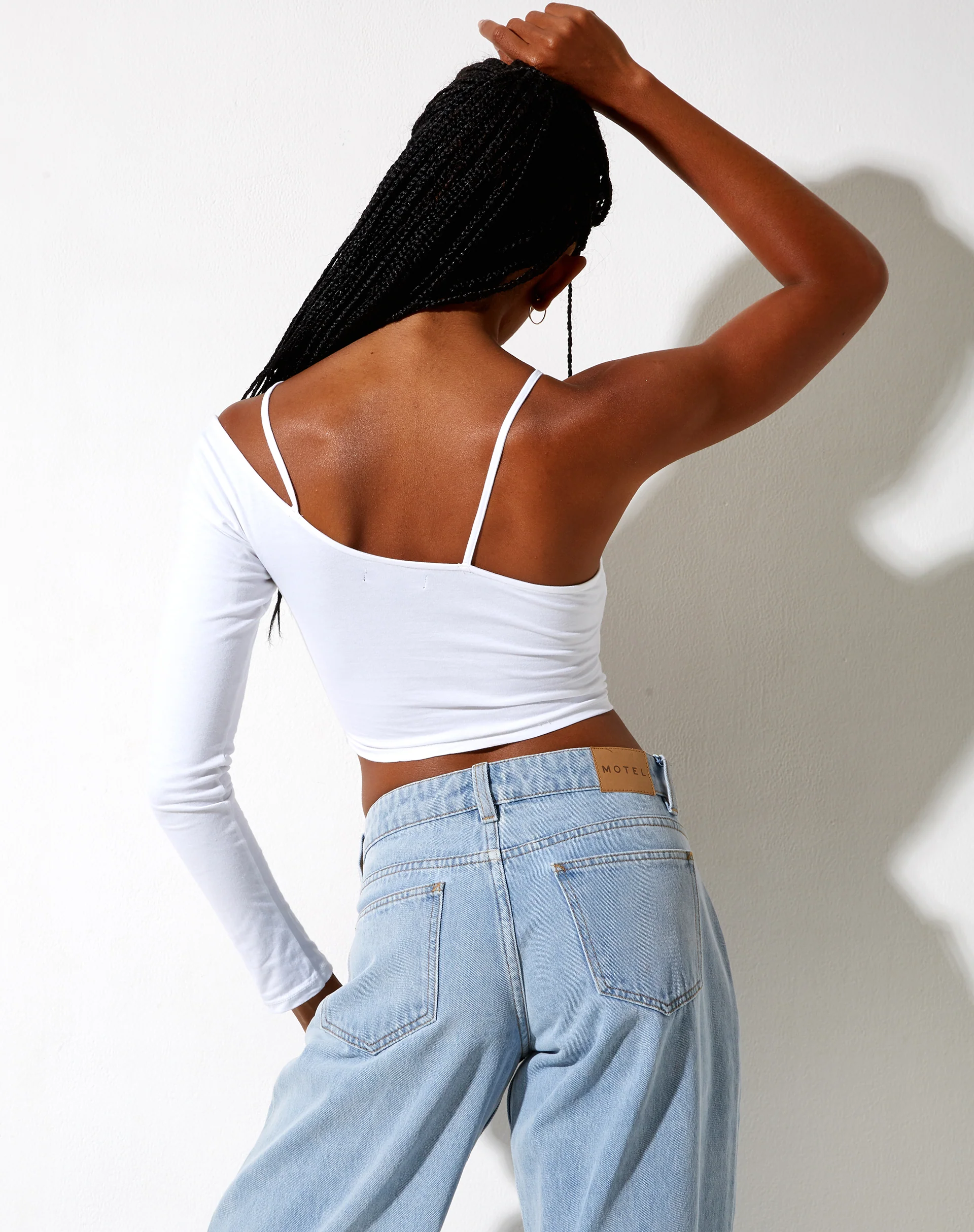 Biase Crop Top in White - Awmao