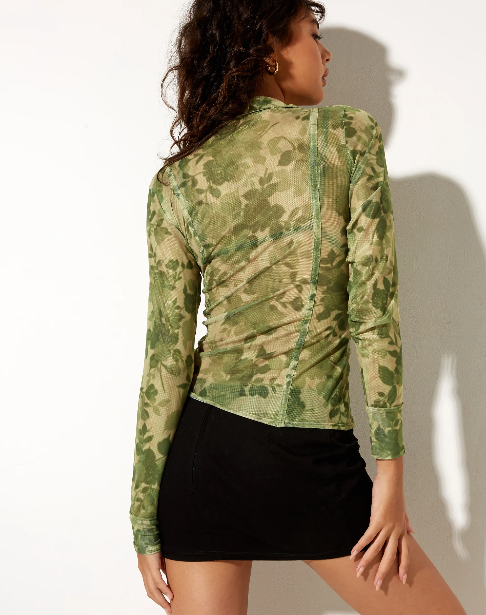 Mally Shirt in Blurred Floral - Awmao