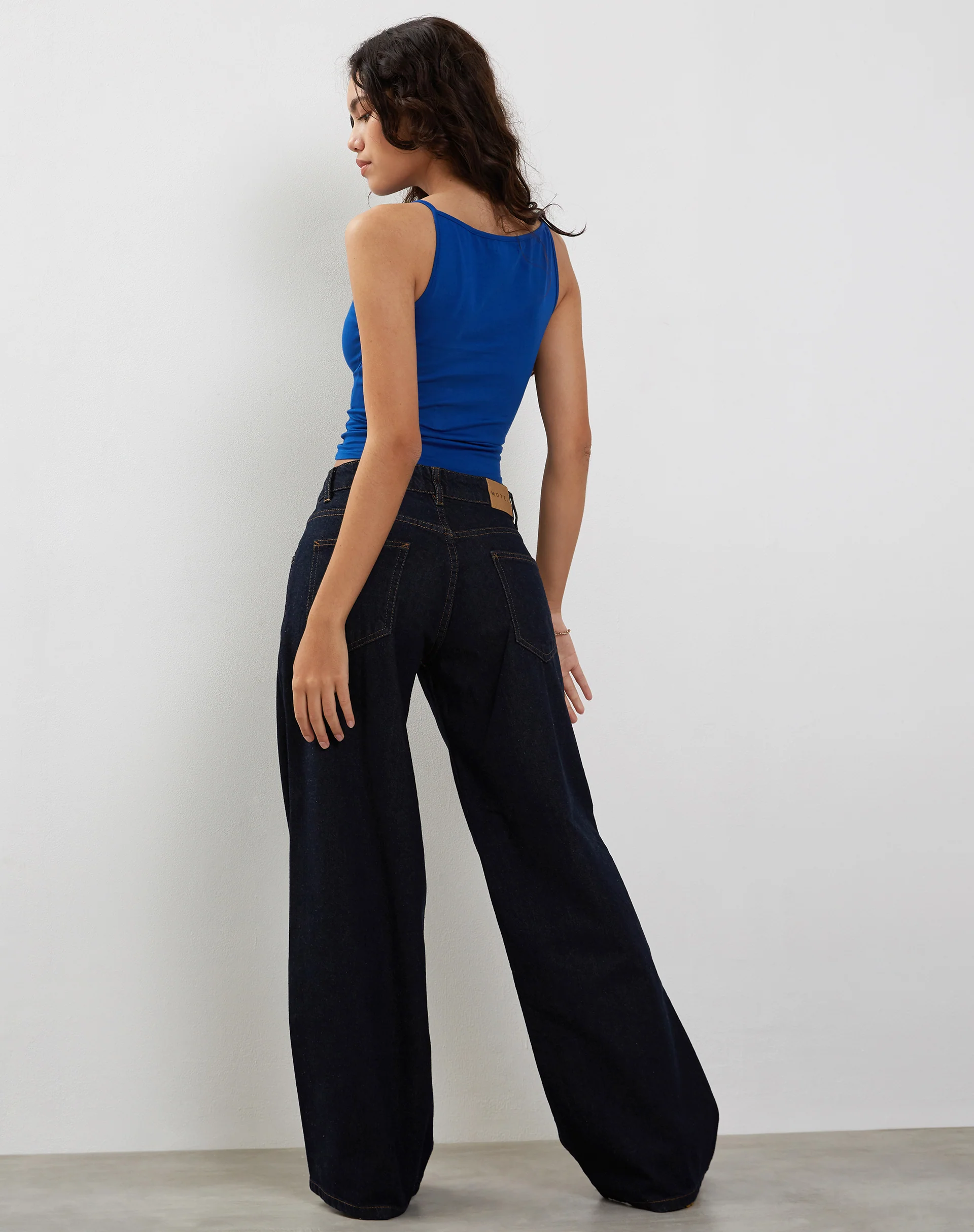 Dudley Vest Top in Cobalt - Awmao