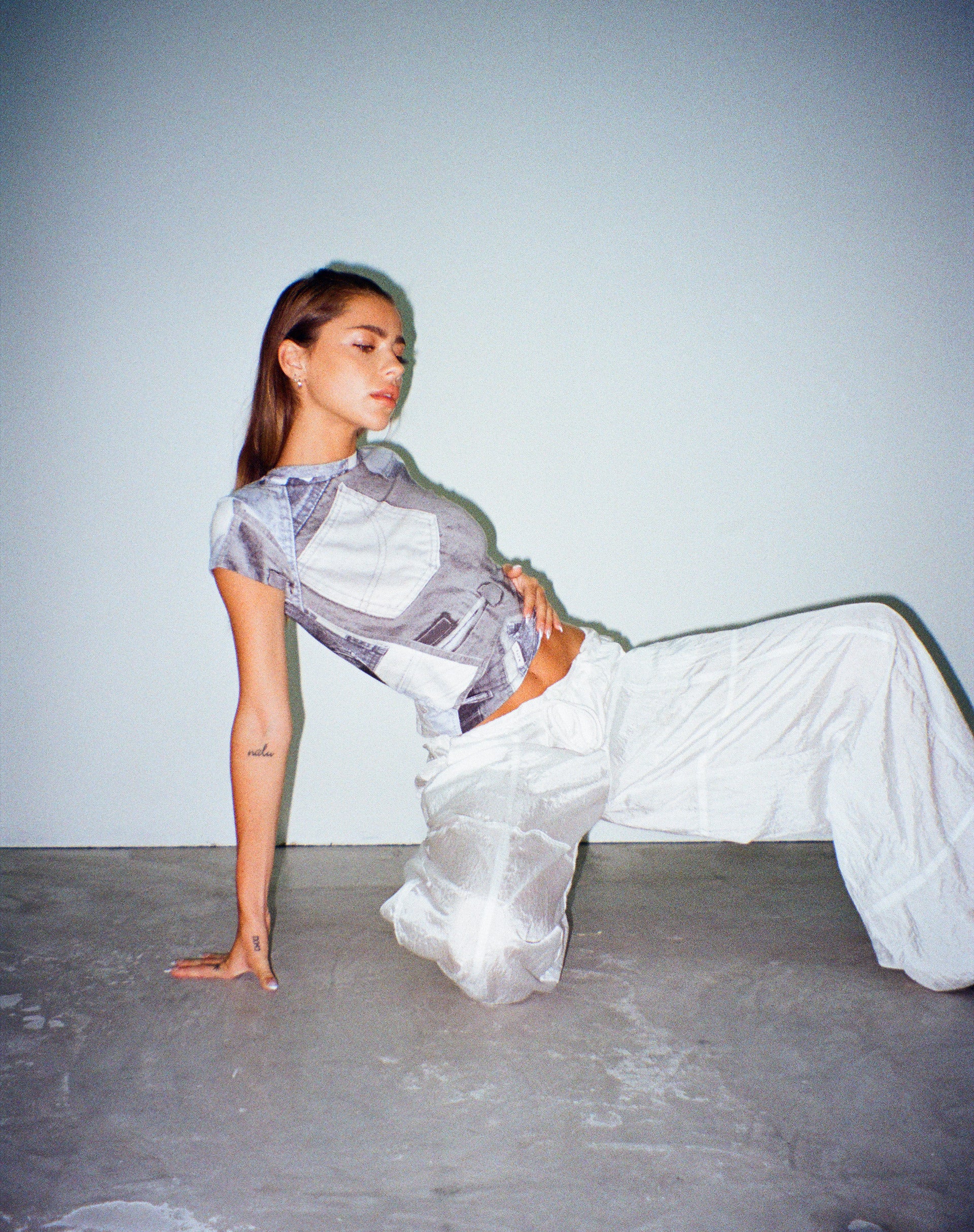 Tiona Top in Denim Pocket - Awmao