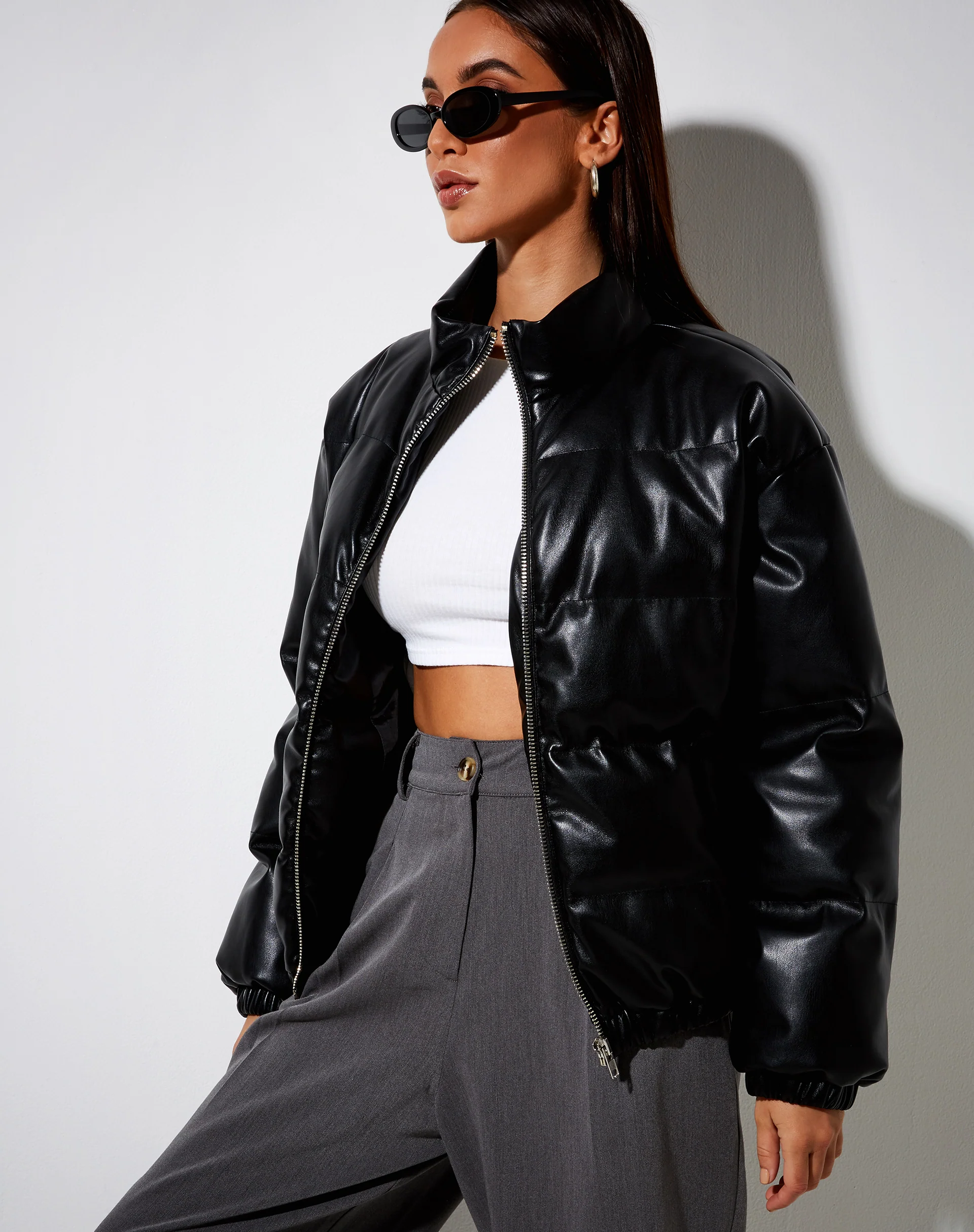 Puffa Puffer Jacket in PU Black - Awmao