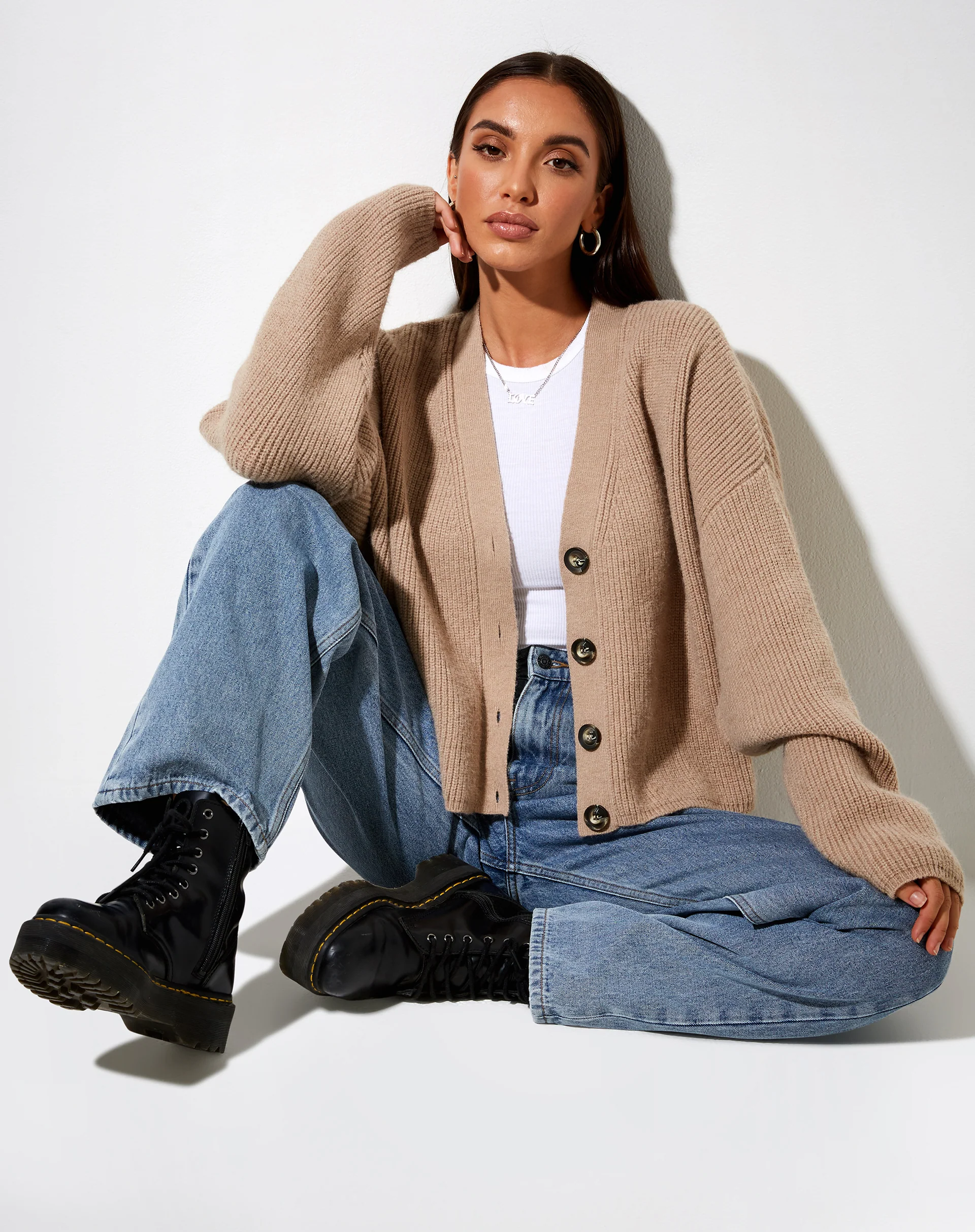 Wallace Cardi in Grey Beige - Awmao