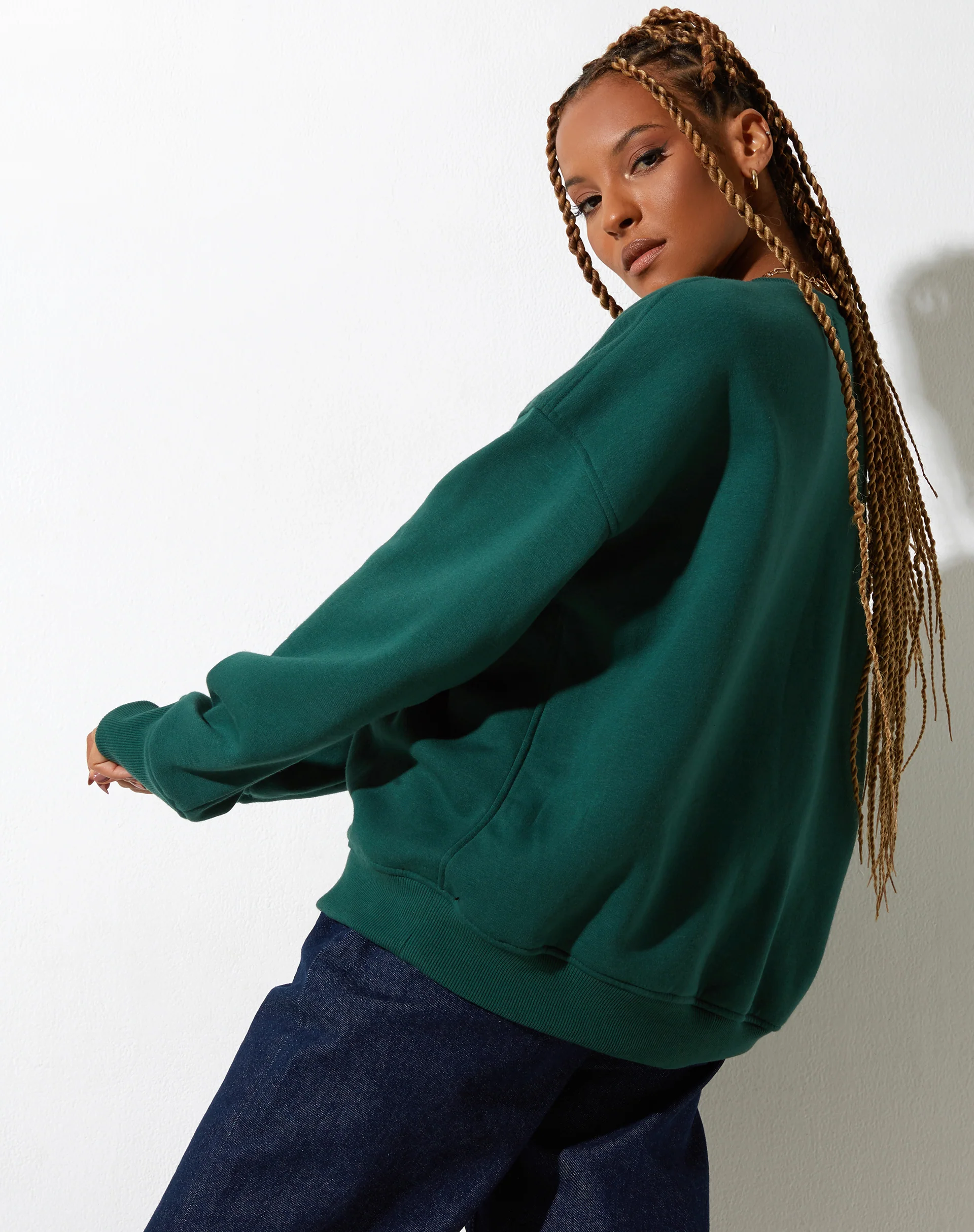 Glan Sweatshirt in Forest Green M Classics - Awmao