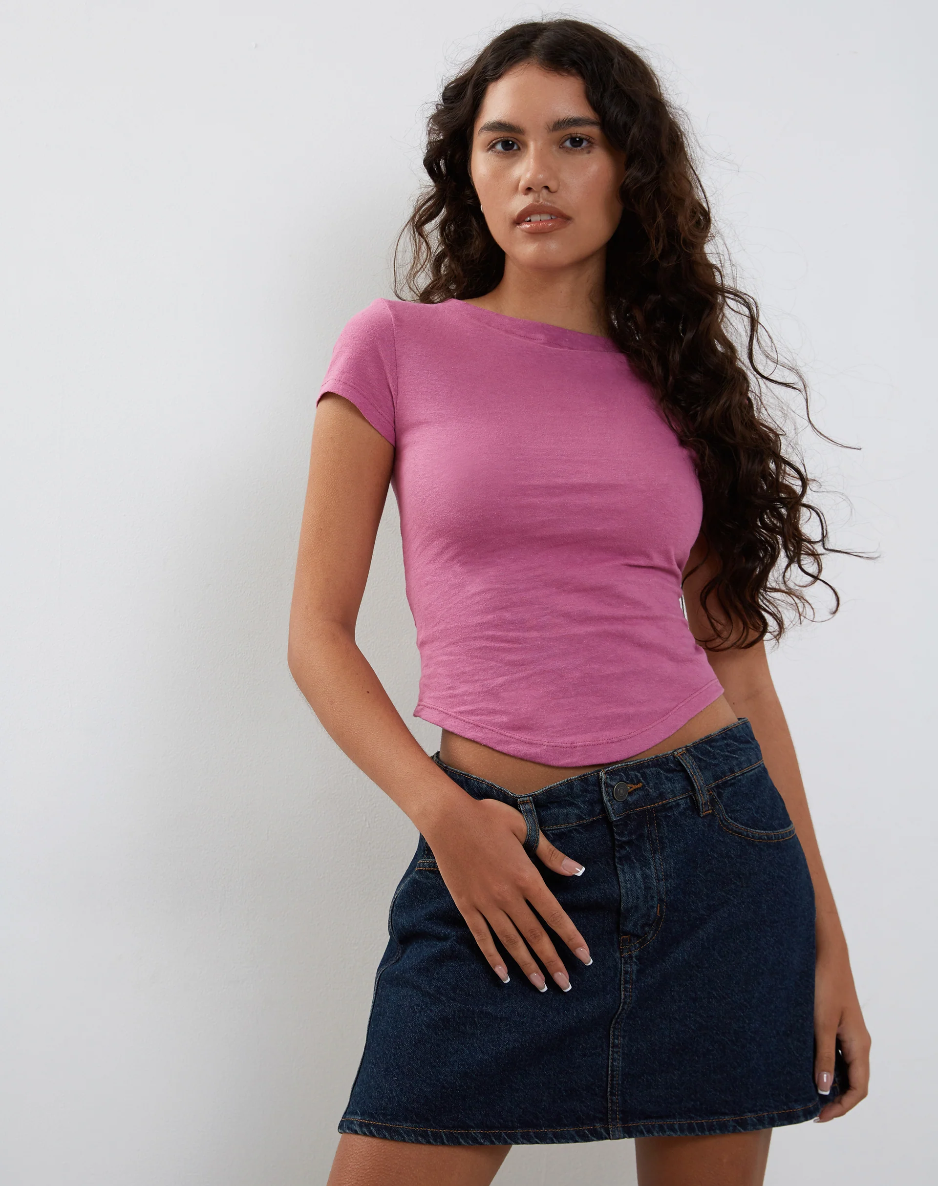 Jojes Jersey Tee in Cashmere Pink - Awmao