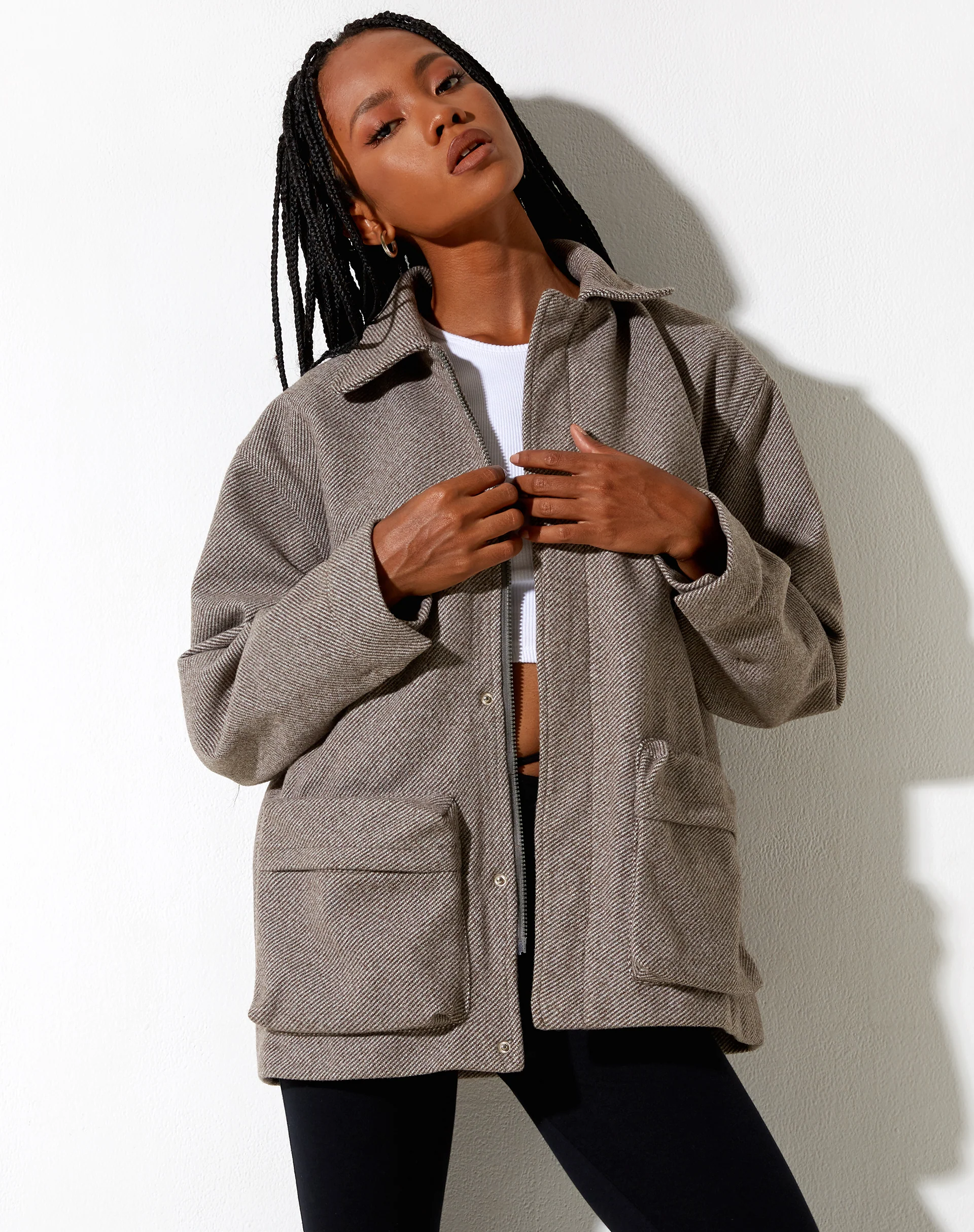 Lalita Jacket in Brown - Awmao