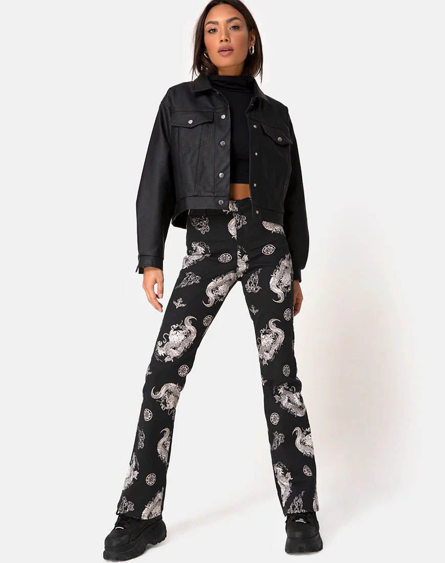 Zoven Trouser in Dragon Black - Awmao