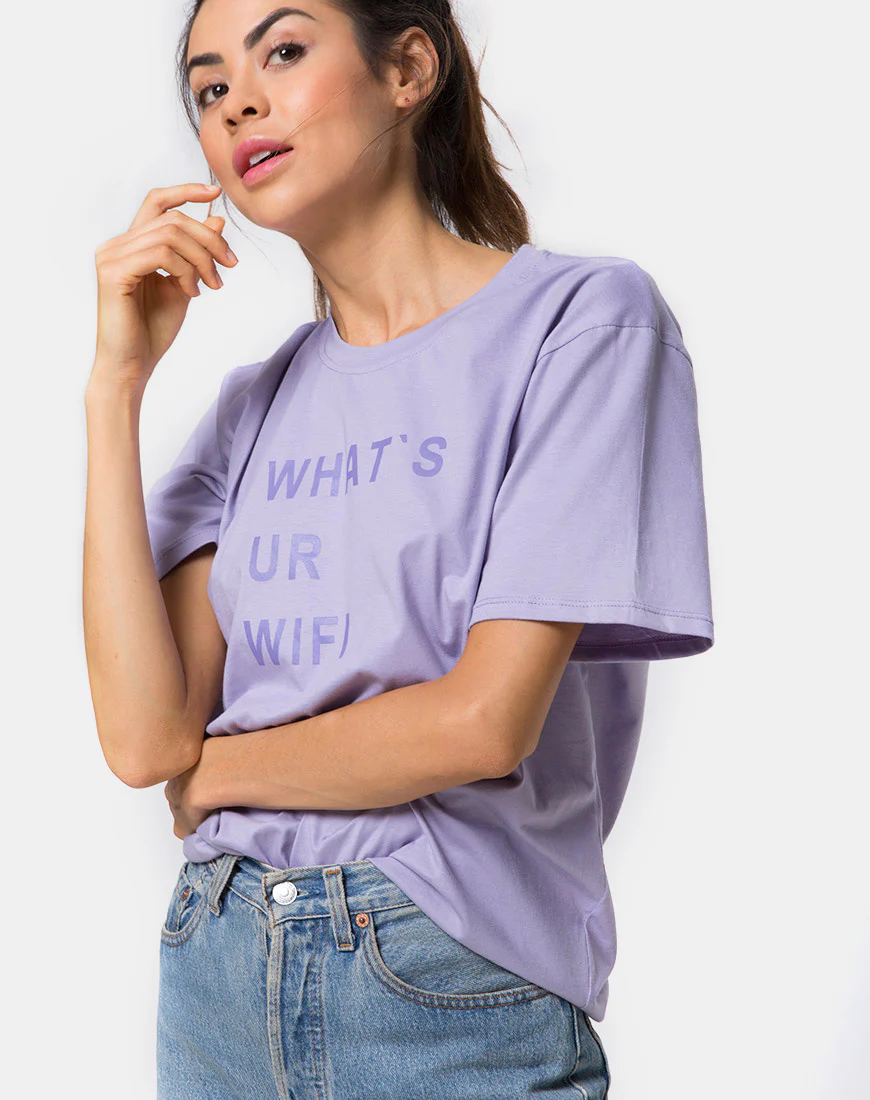 Oversize Basic Tee in What's Ur Wifi - Awmao