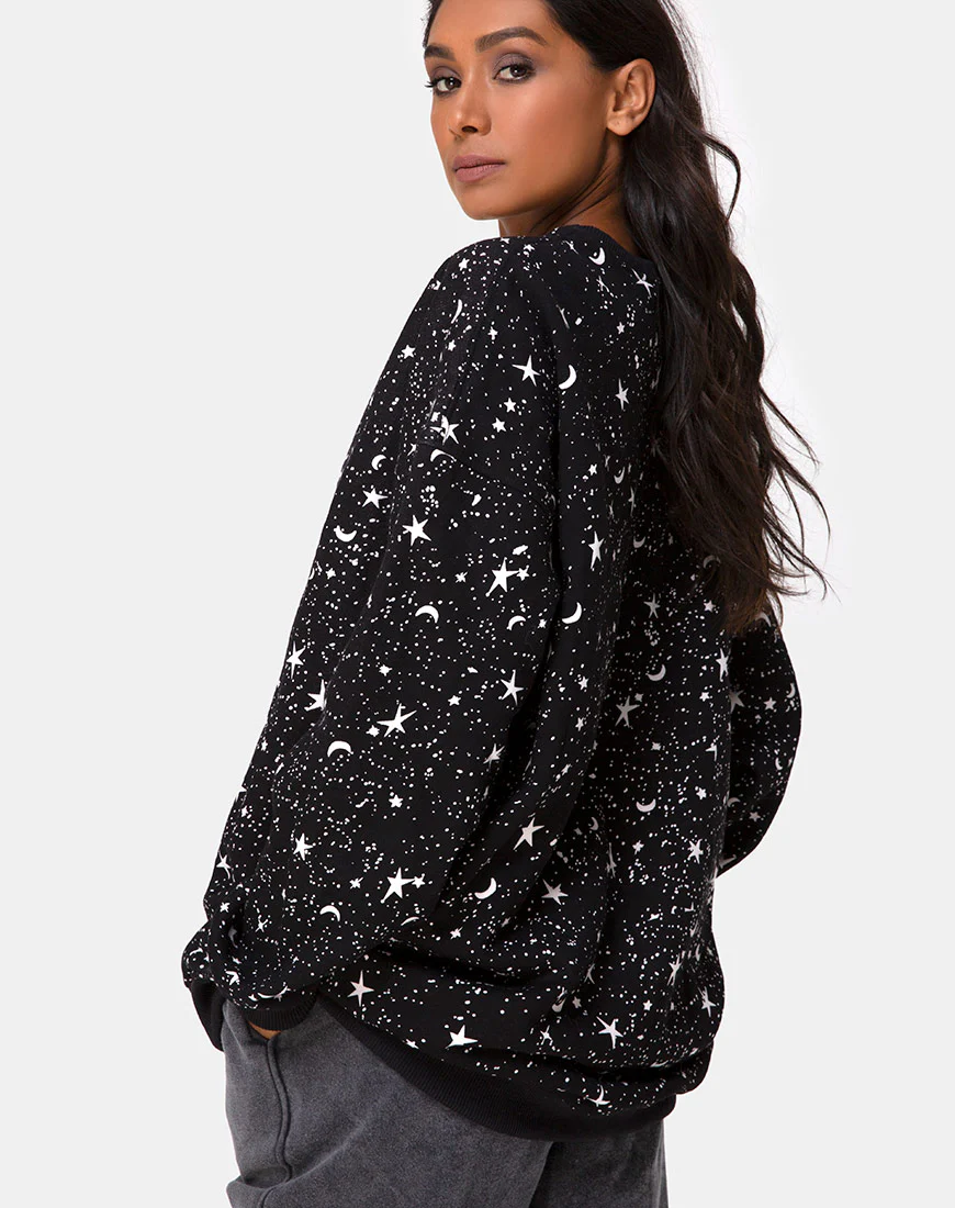 Shine Sweatshirt in Black Cosmos - Awmao