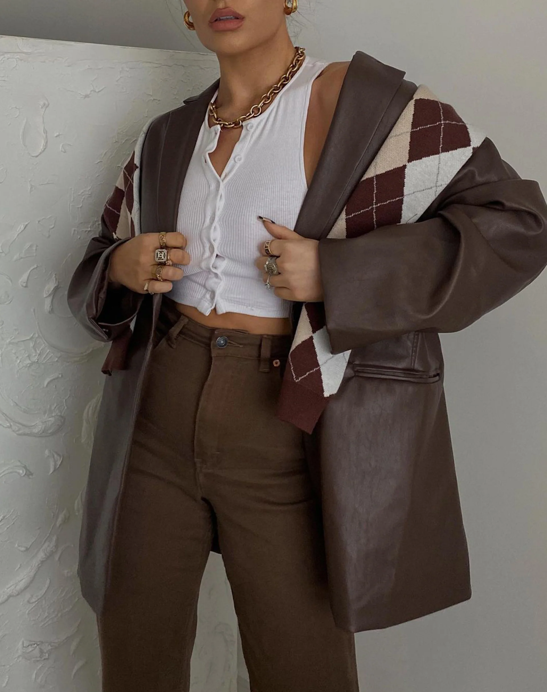 Gilly Crop Top in Rib White - Awmao
