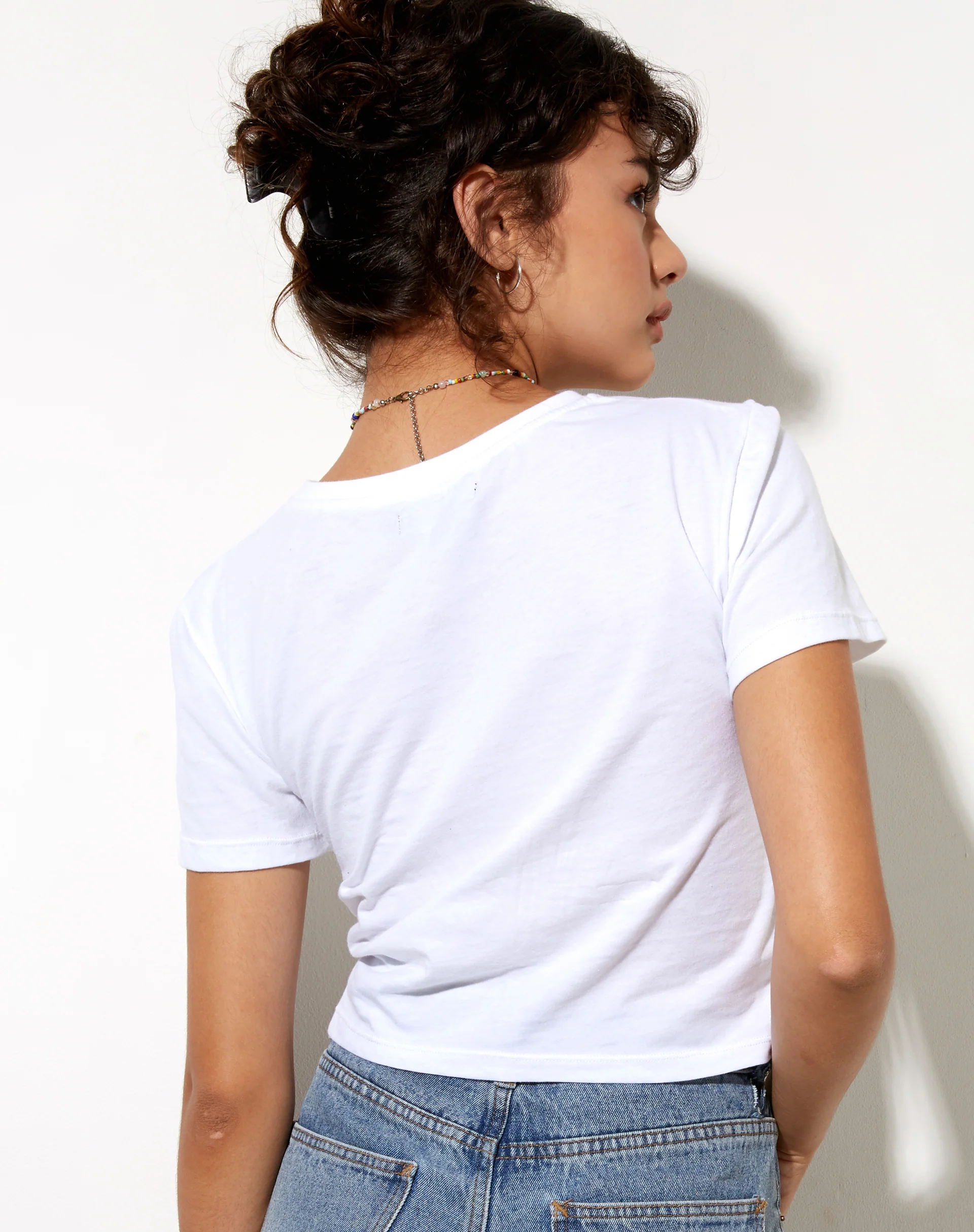 Shrunk Tee in White Don't Stress Do Your Best - Awmao