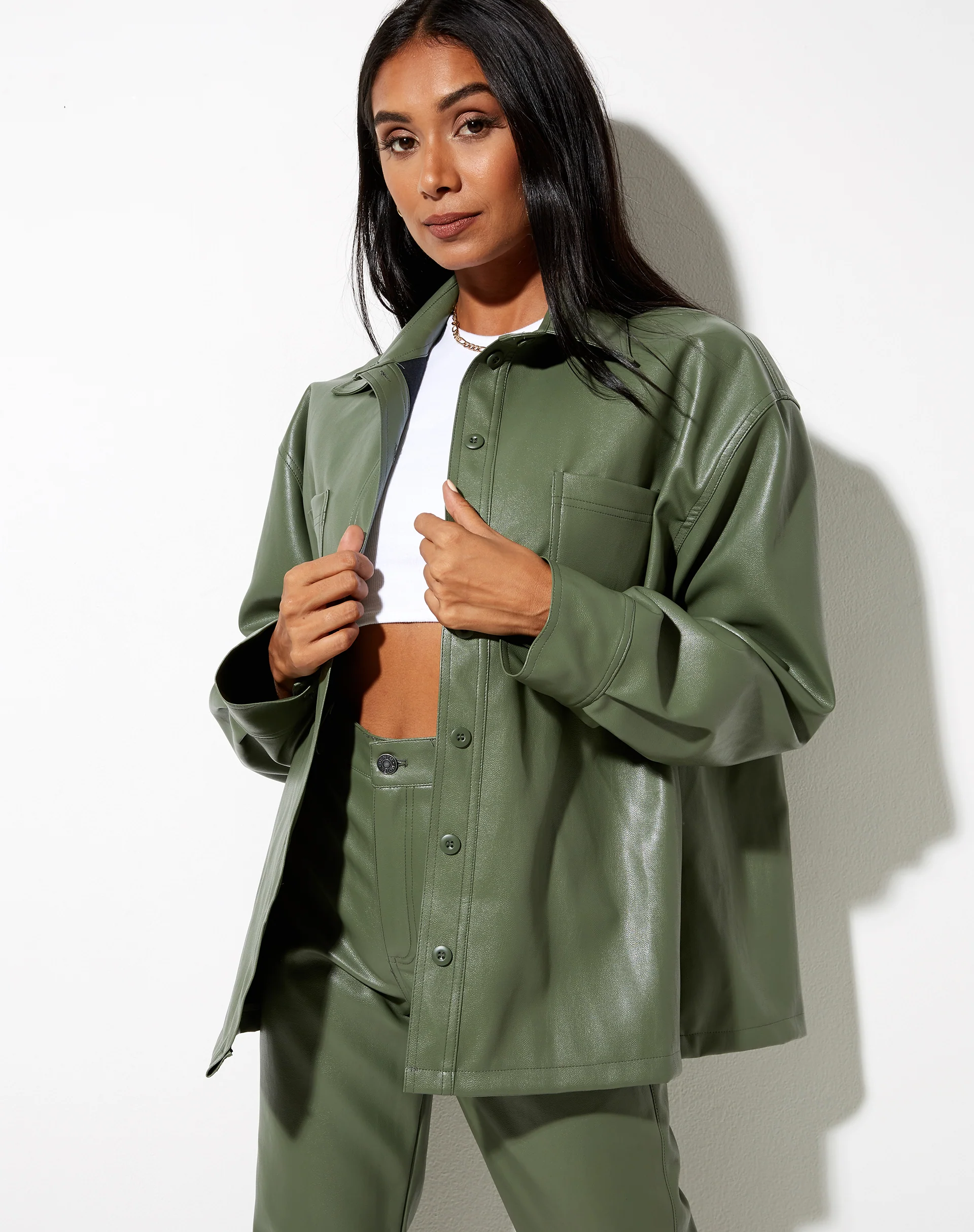 Lumberjack Shirt in Pu Green - Awmao