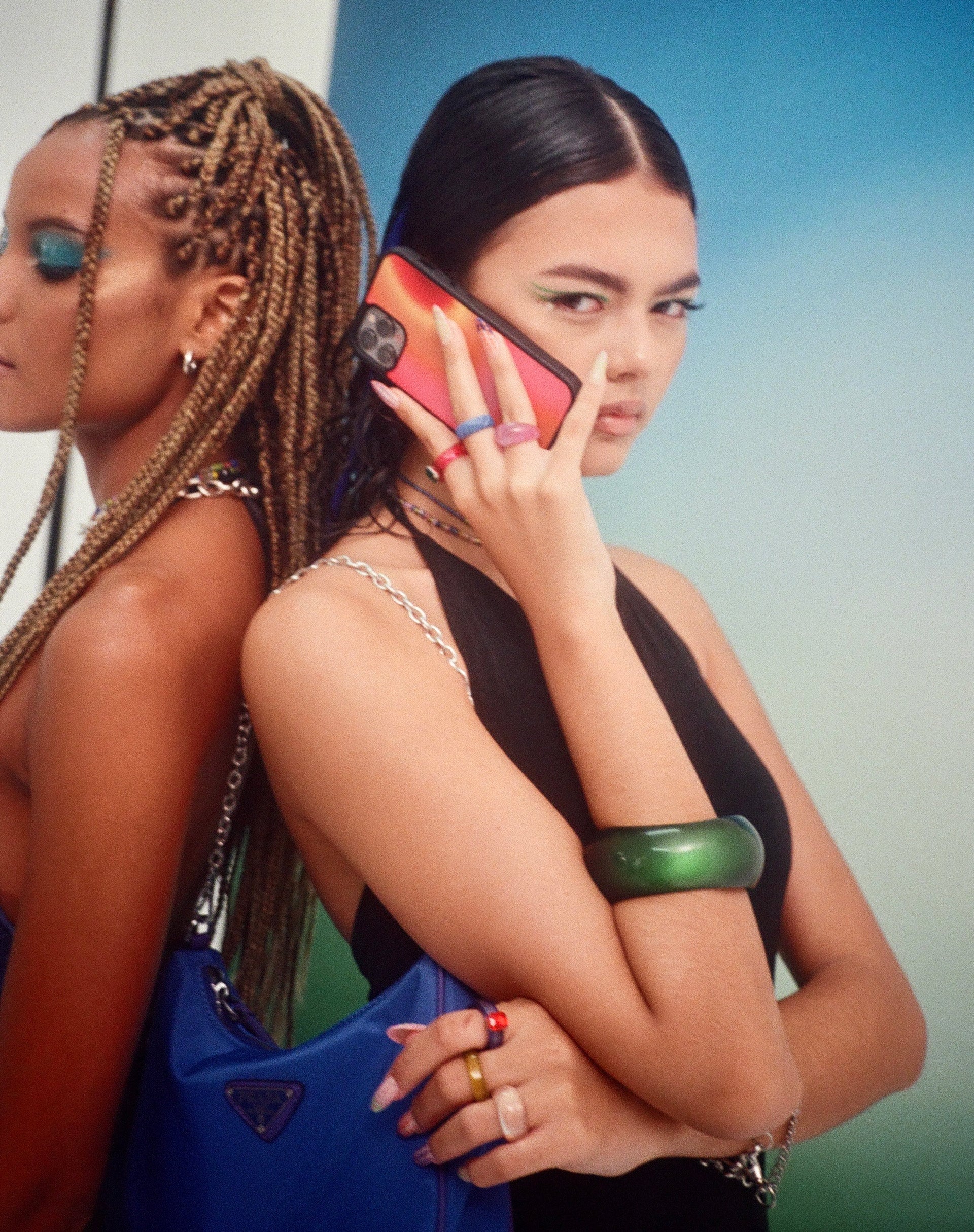 Iphone Case in Triple Orb Pink and Red - Awmao