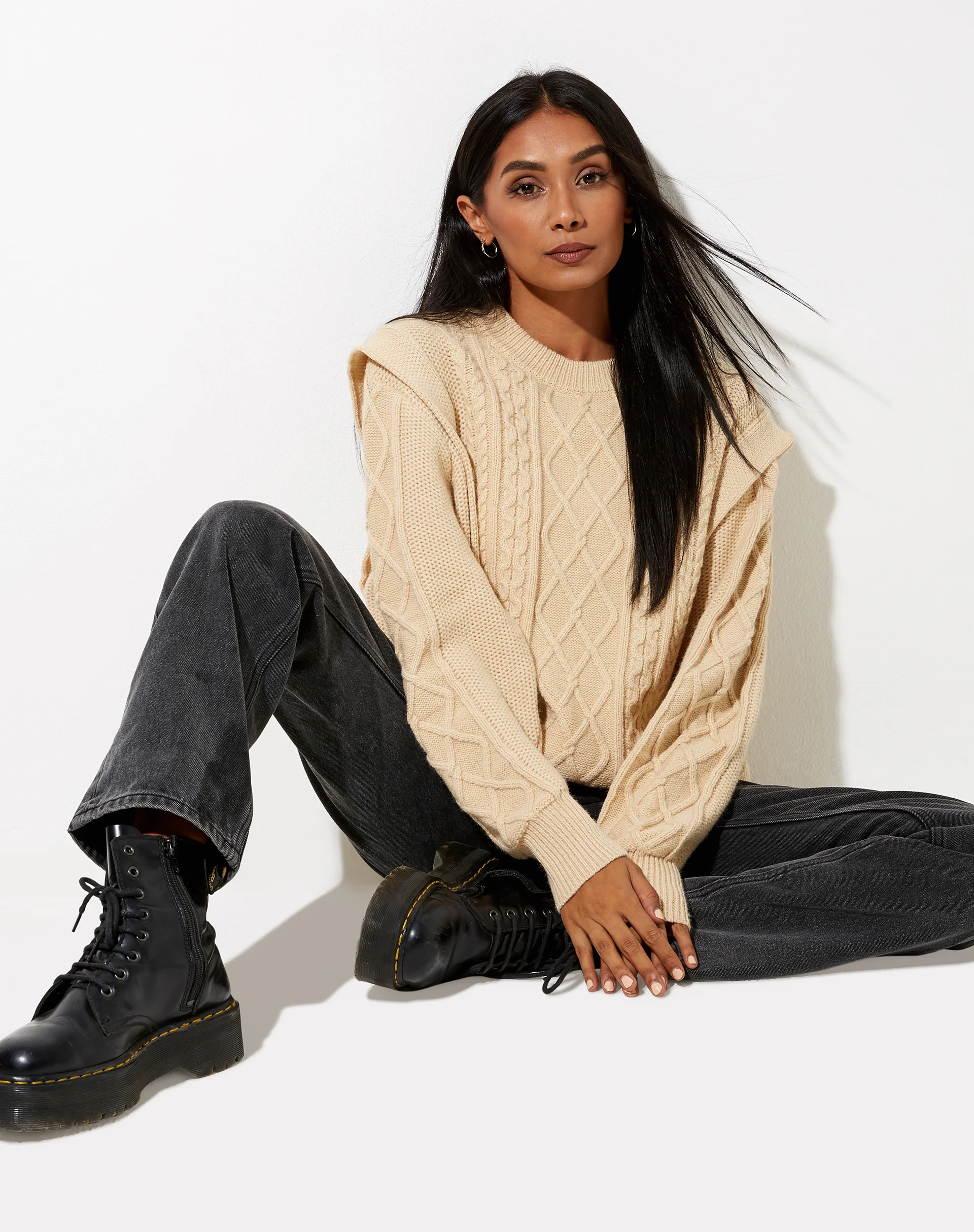 Parsha Jumper in Natural Beige - Awmao