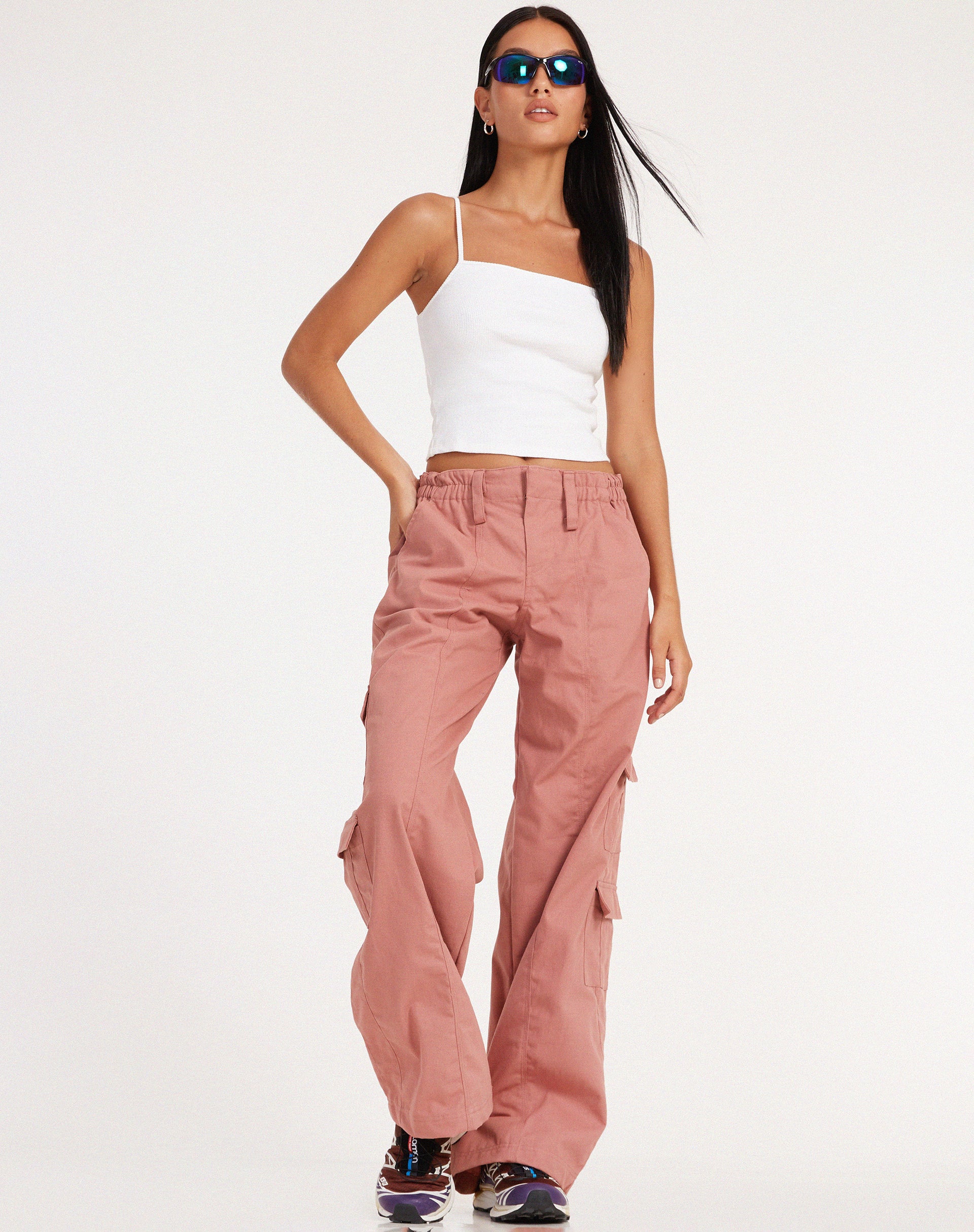 Hansa Cargo Trouser in Dusty Rose - Awmao