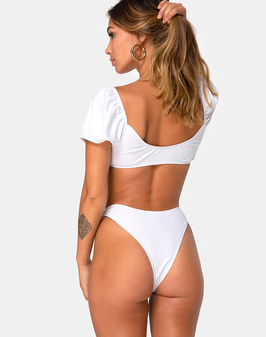 Makida Bikini Bottom in Ivory - Awmao