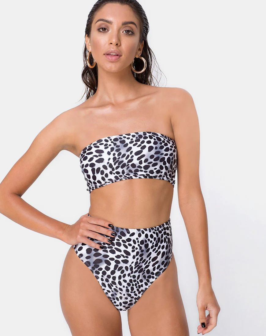 Lien Bikini Top in Dalmatian - Awmao