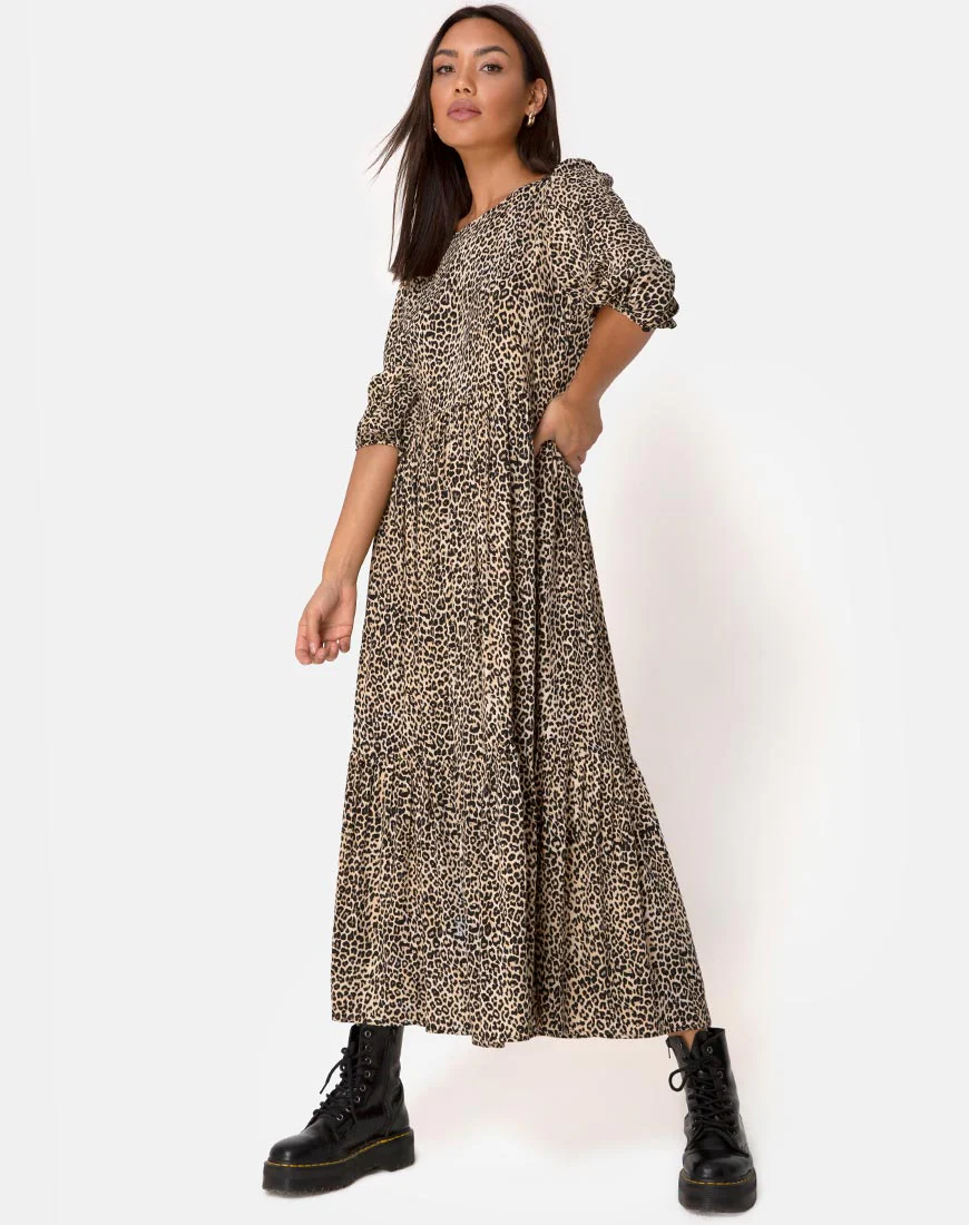 Ellery Dress in Rar Leopard Brown - Awmao