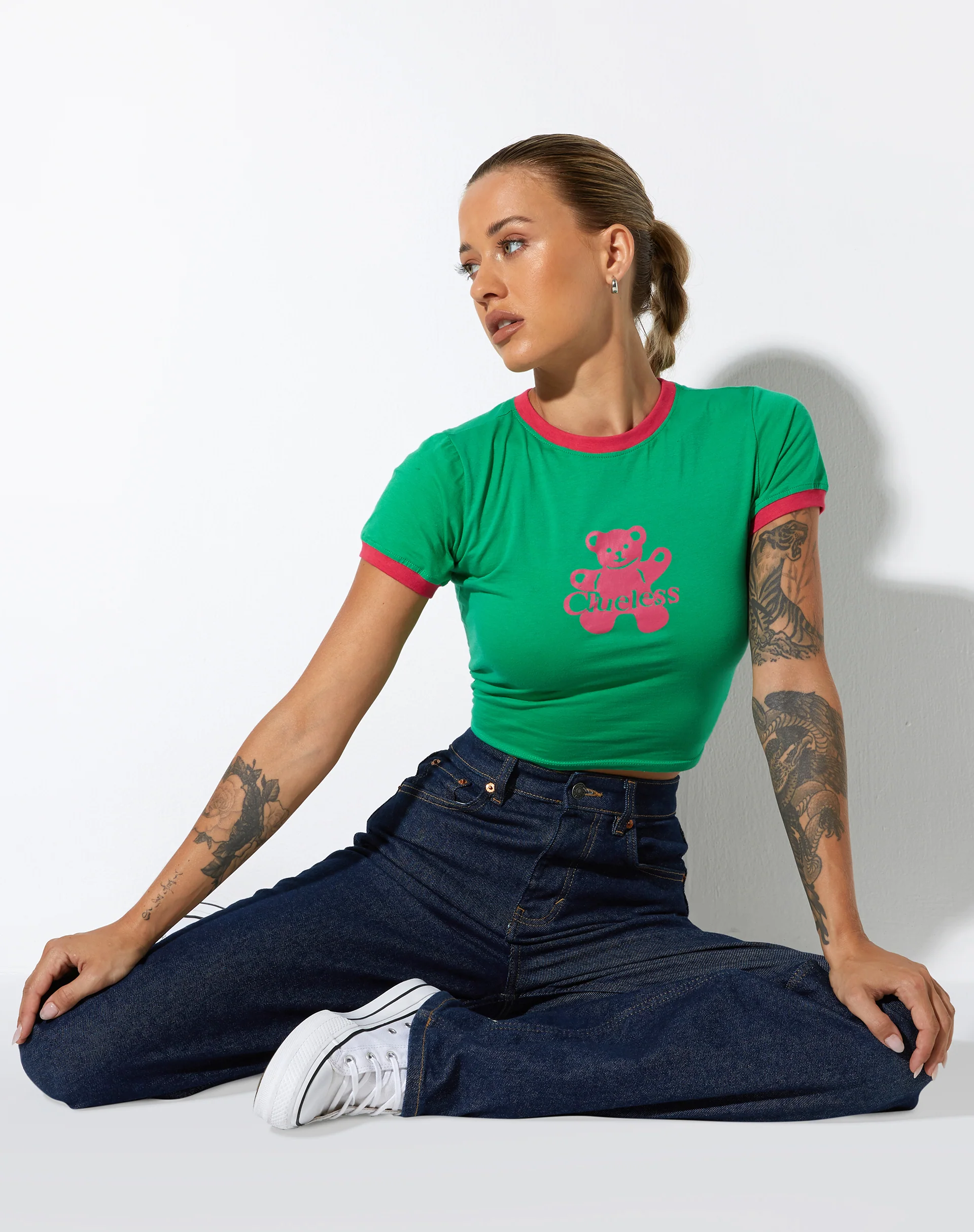 Babe Tee in Fun Green Teddy Cuddle - Awmao