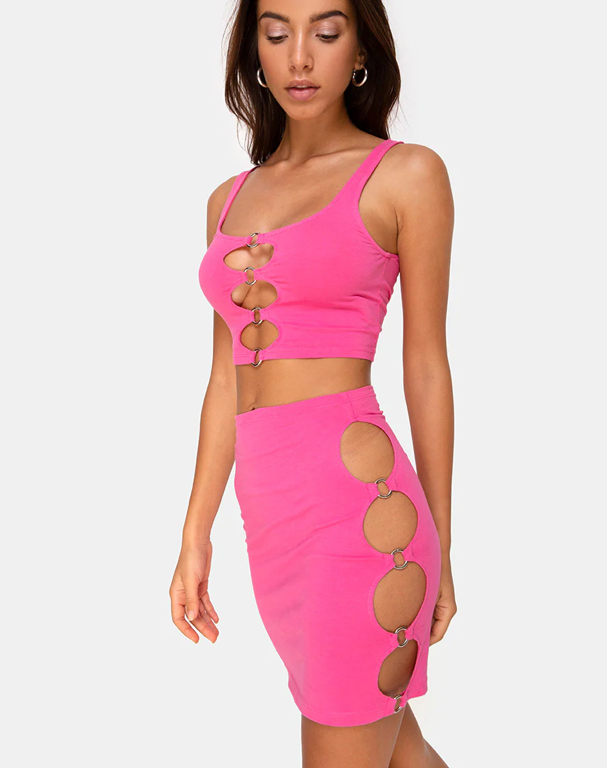 Avelino Skirt in 80's Pink - Awmao
