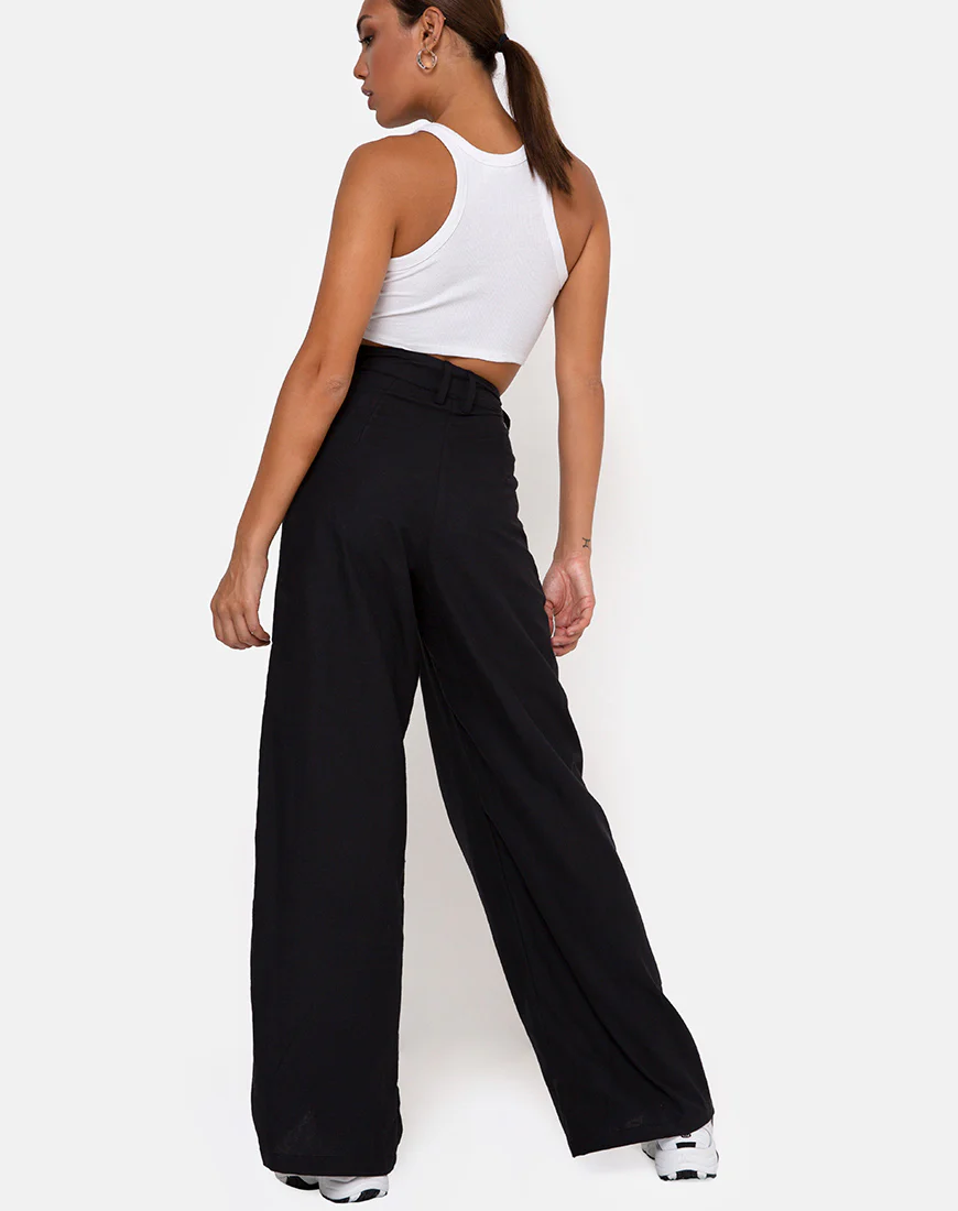 Yeva Trouser in Black - Awmao