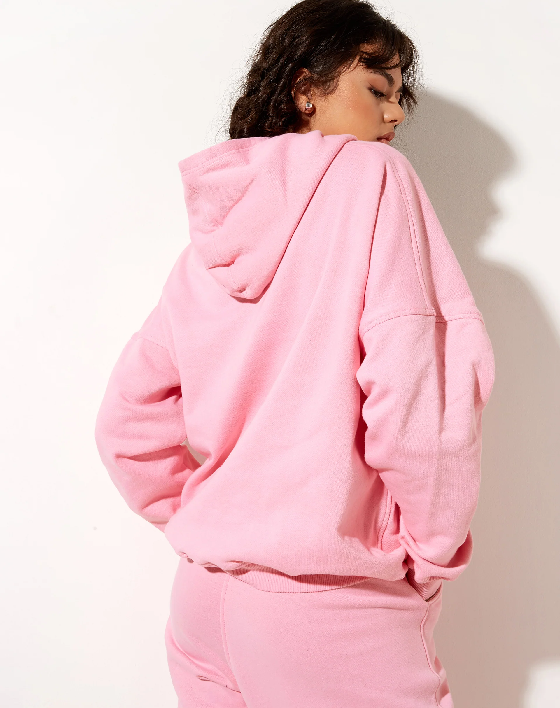 Oversize Hoodie in Peony Pink Nothing Personal - Awmao