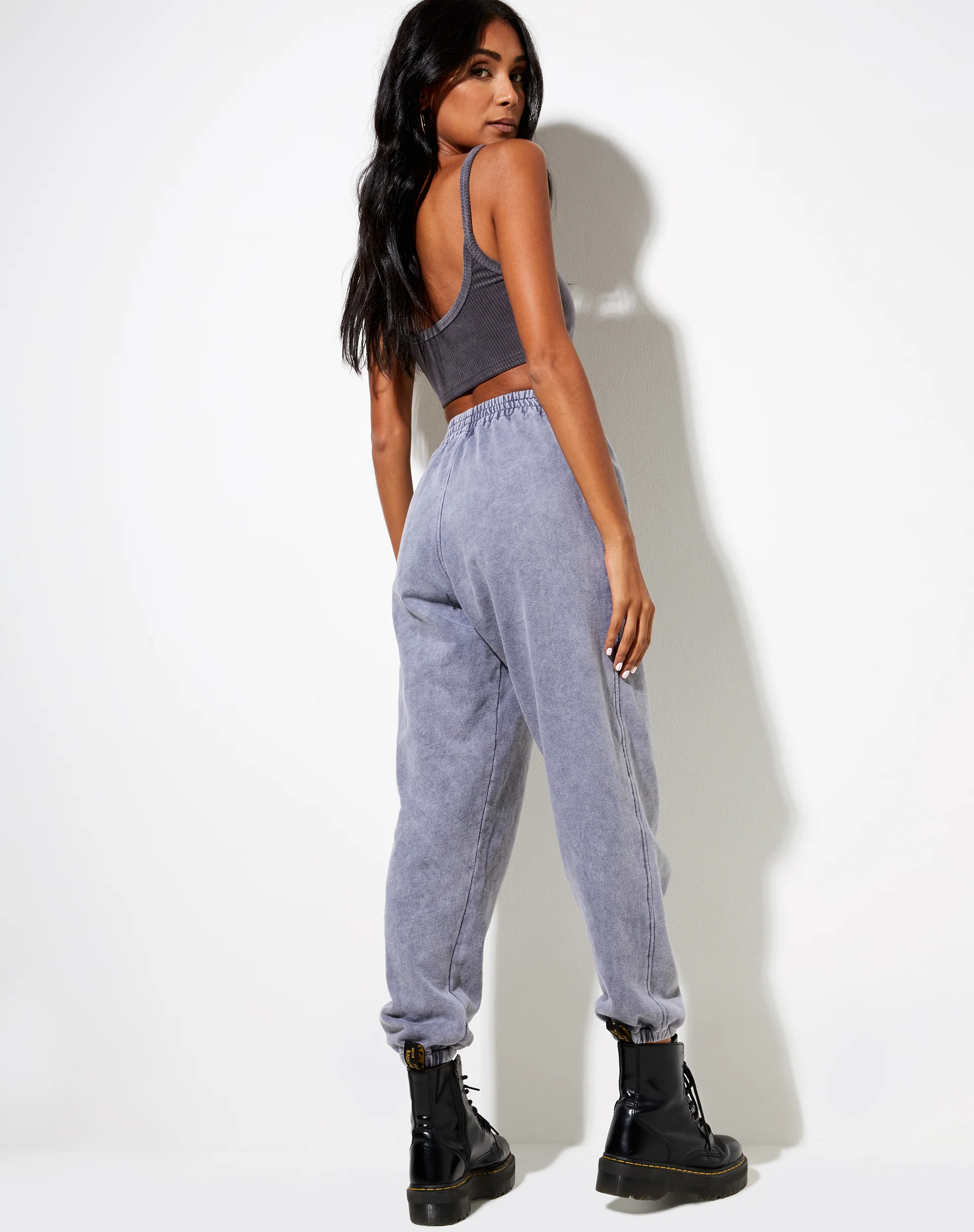 Basta Jogger in Charcoal Wash 'Angel Energy' Wings - Awmao