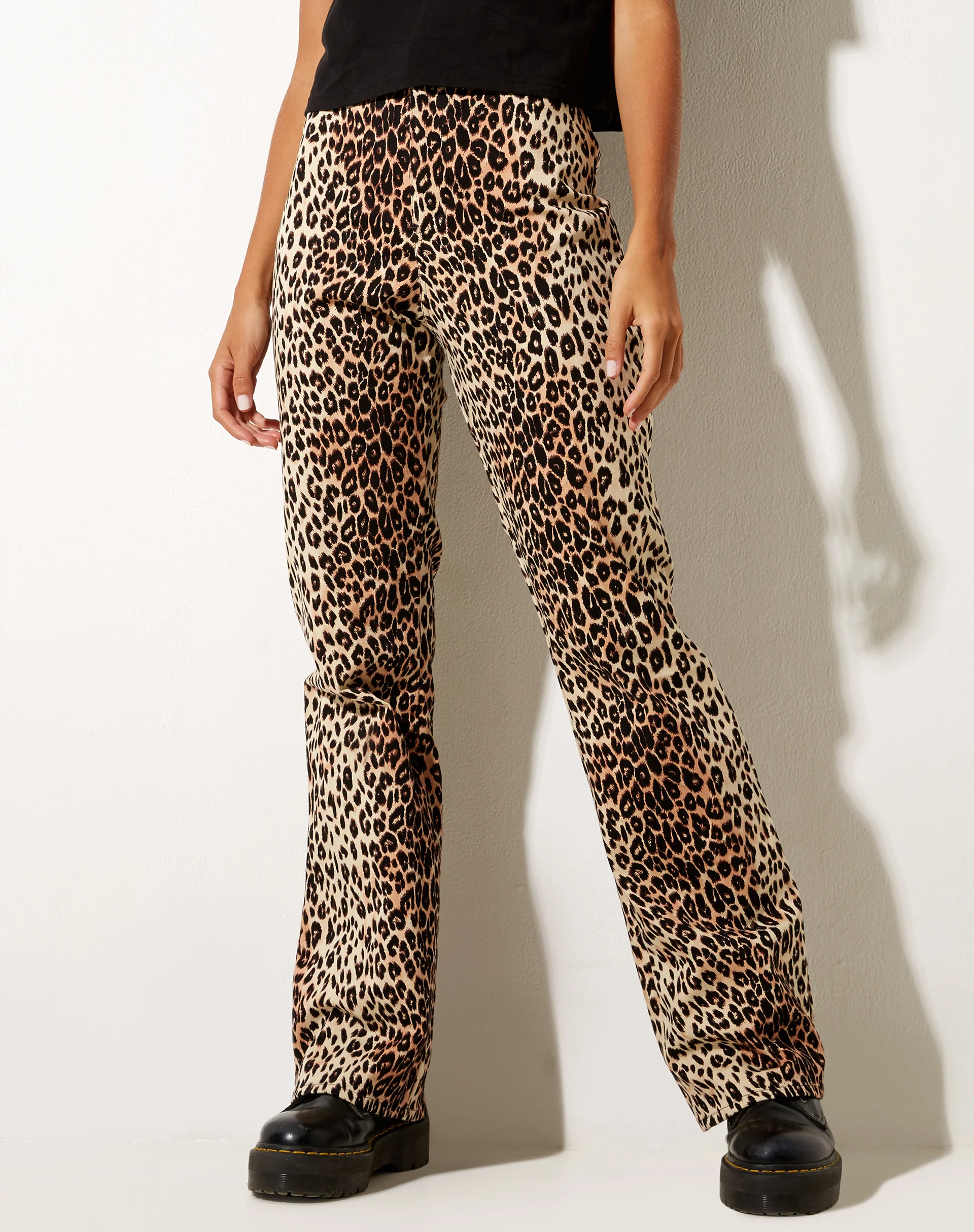 Zoven Flare Trouser in True Leopard - Awmao