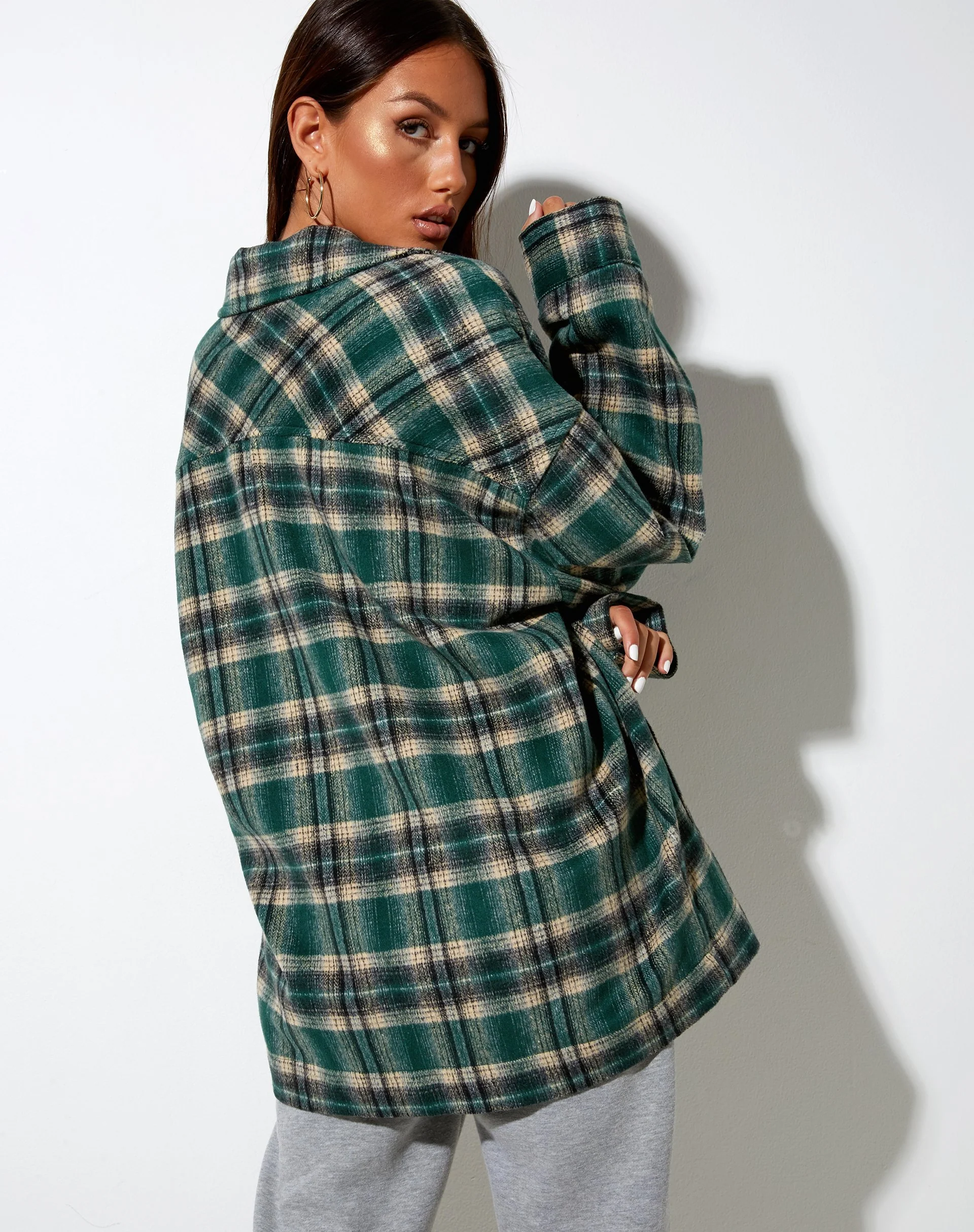 Marcel Shirt in Check Green Black - Awmao